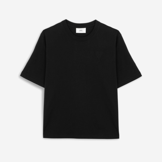 아미 톤온톤 하트 로고 티셔츠 블랙/느와르 - 21SS