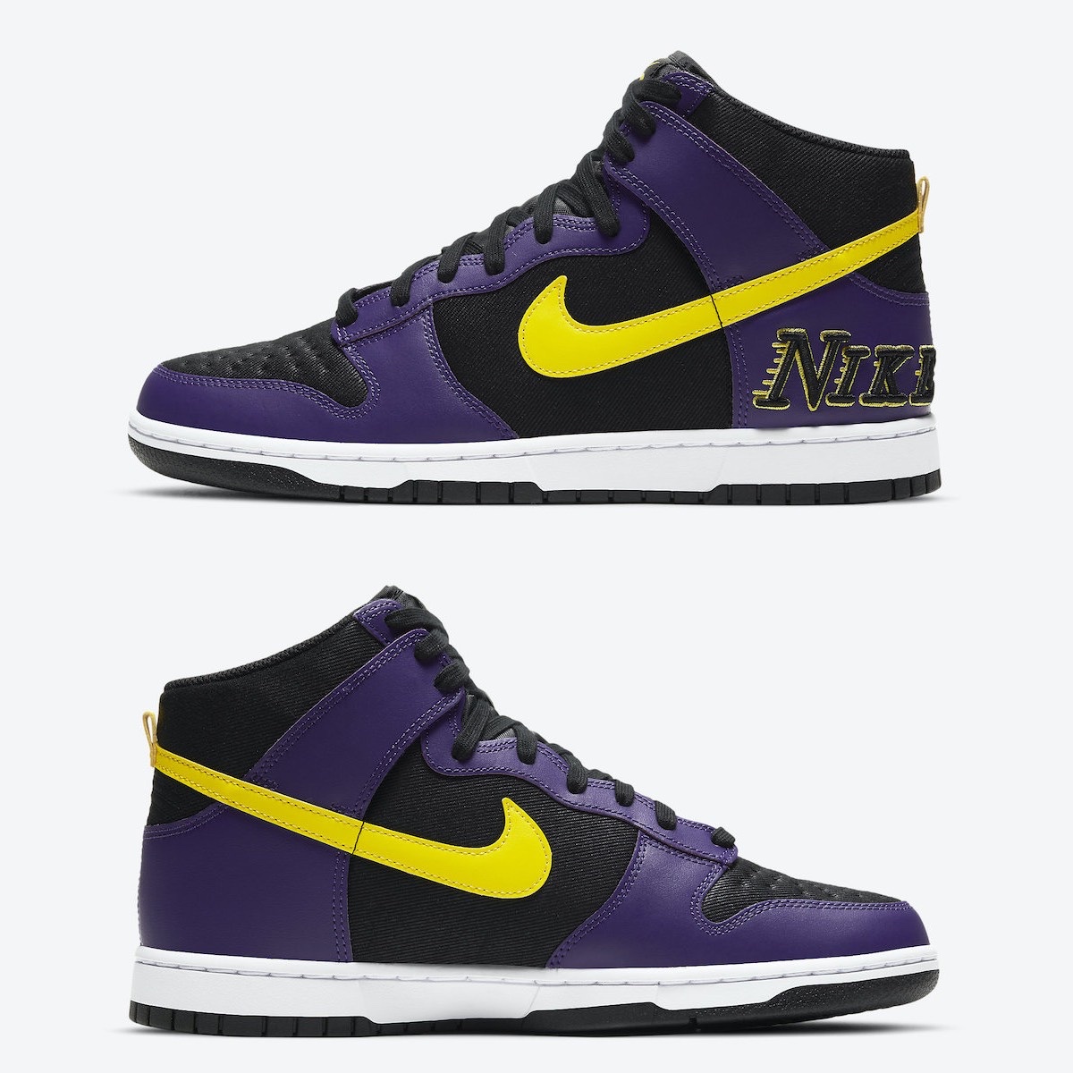 Nike Dunk High PRM EMB Court Purple 착용 스타일 - 3