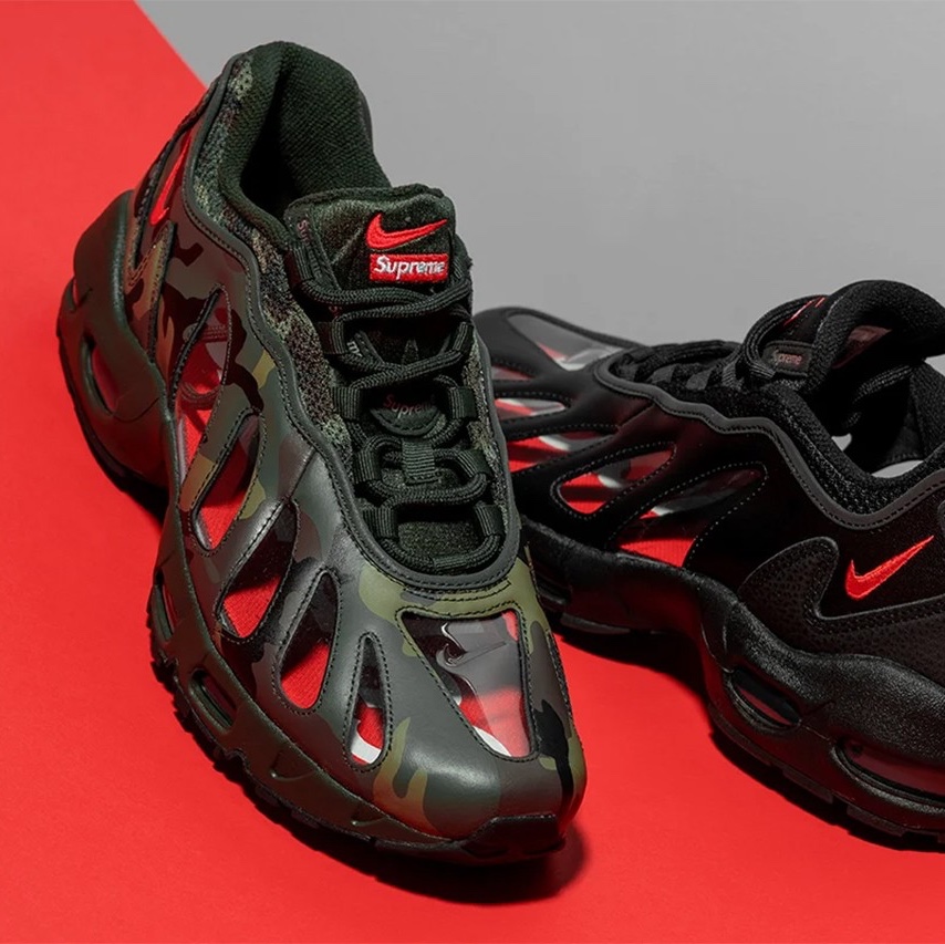 Nike x Supreme Air Max 96 Camo 착용 스타일 - 2