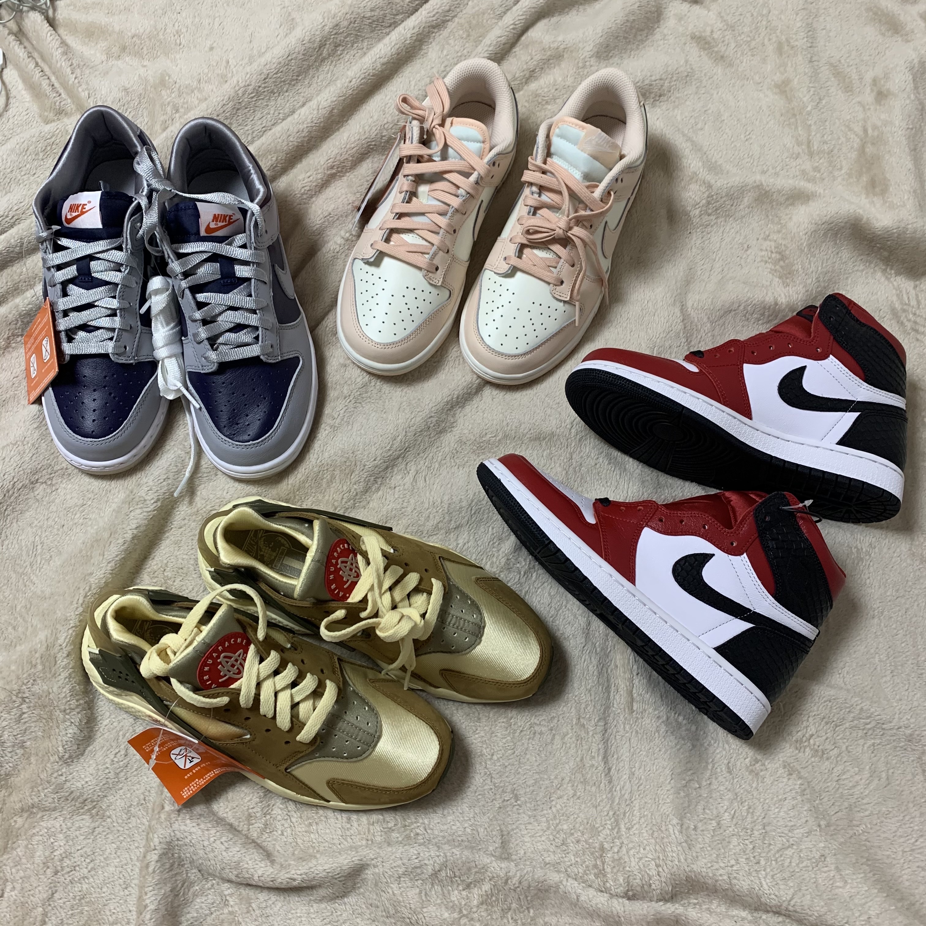 (W) Nike Dunk Low Coast, (GS) Nike Dunk Low Black 착용 스타일 - 3