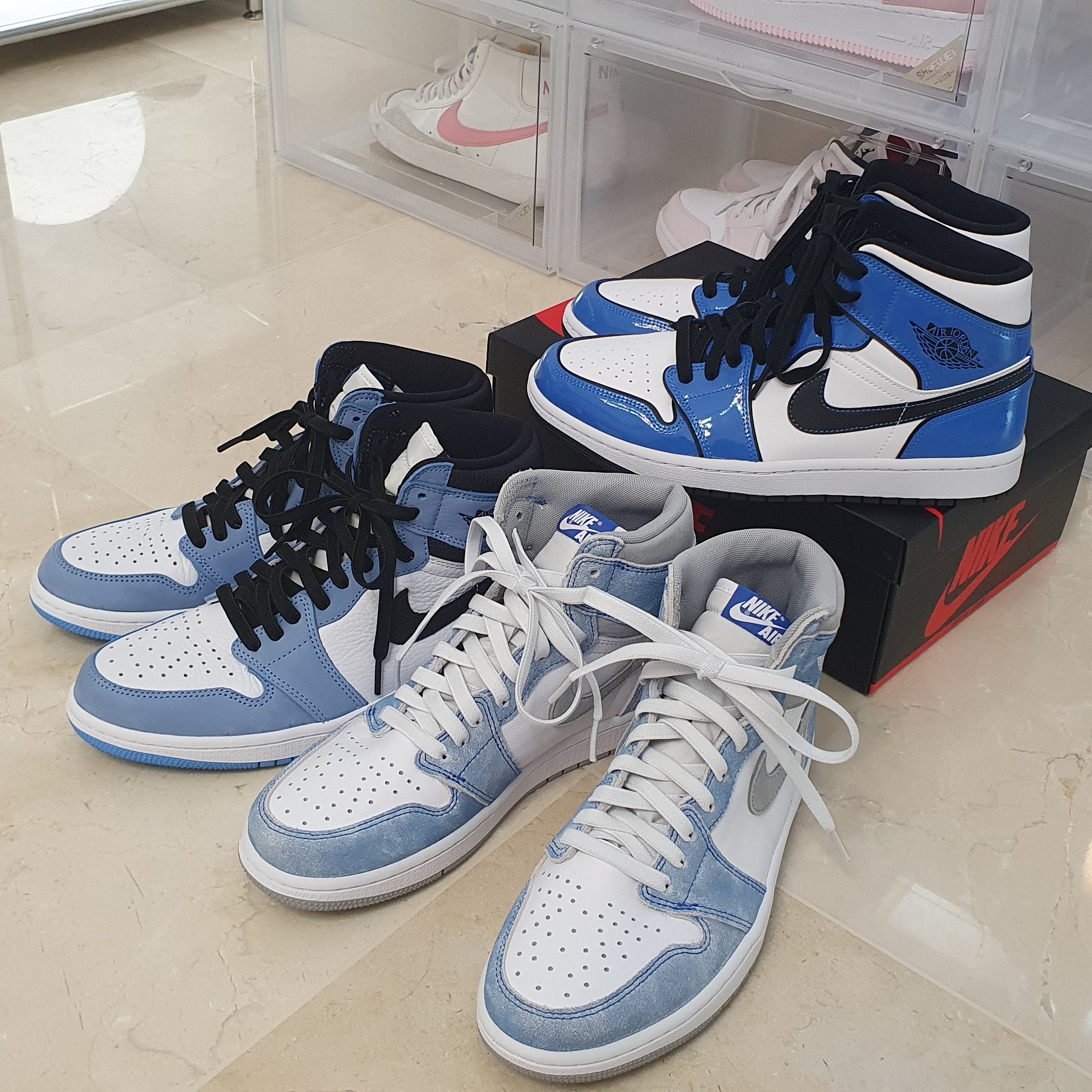 Jordan 1 Retro High OG Hyper Royal, (GS) Jordan 1 Retro High OG Hyper Royal 착용 스타일 - 3