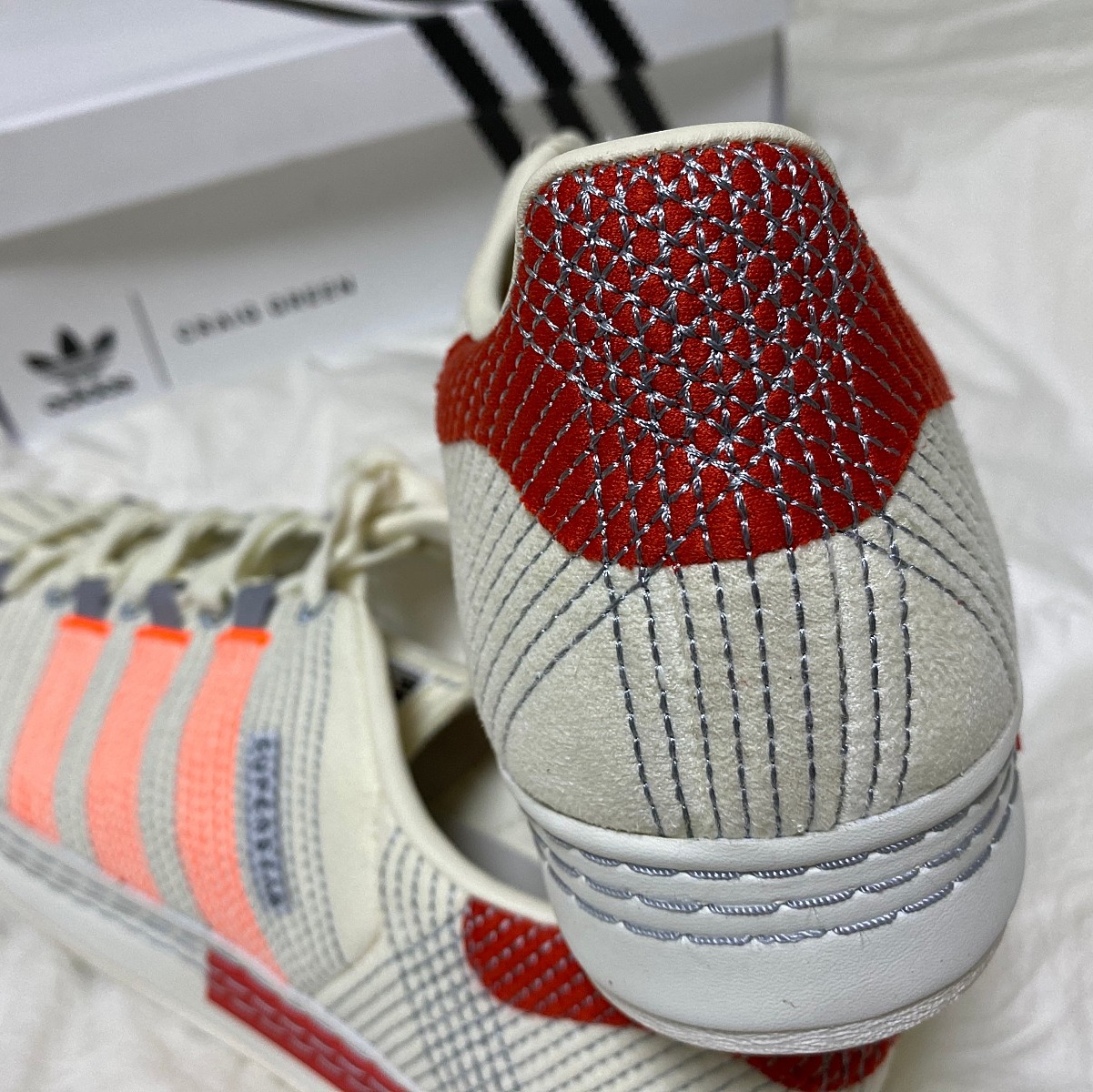 Adidas x Craig Green Superstar Off White 착용 스타일 - 5