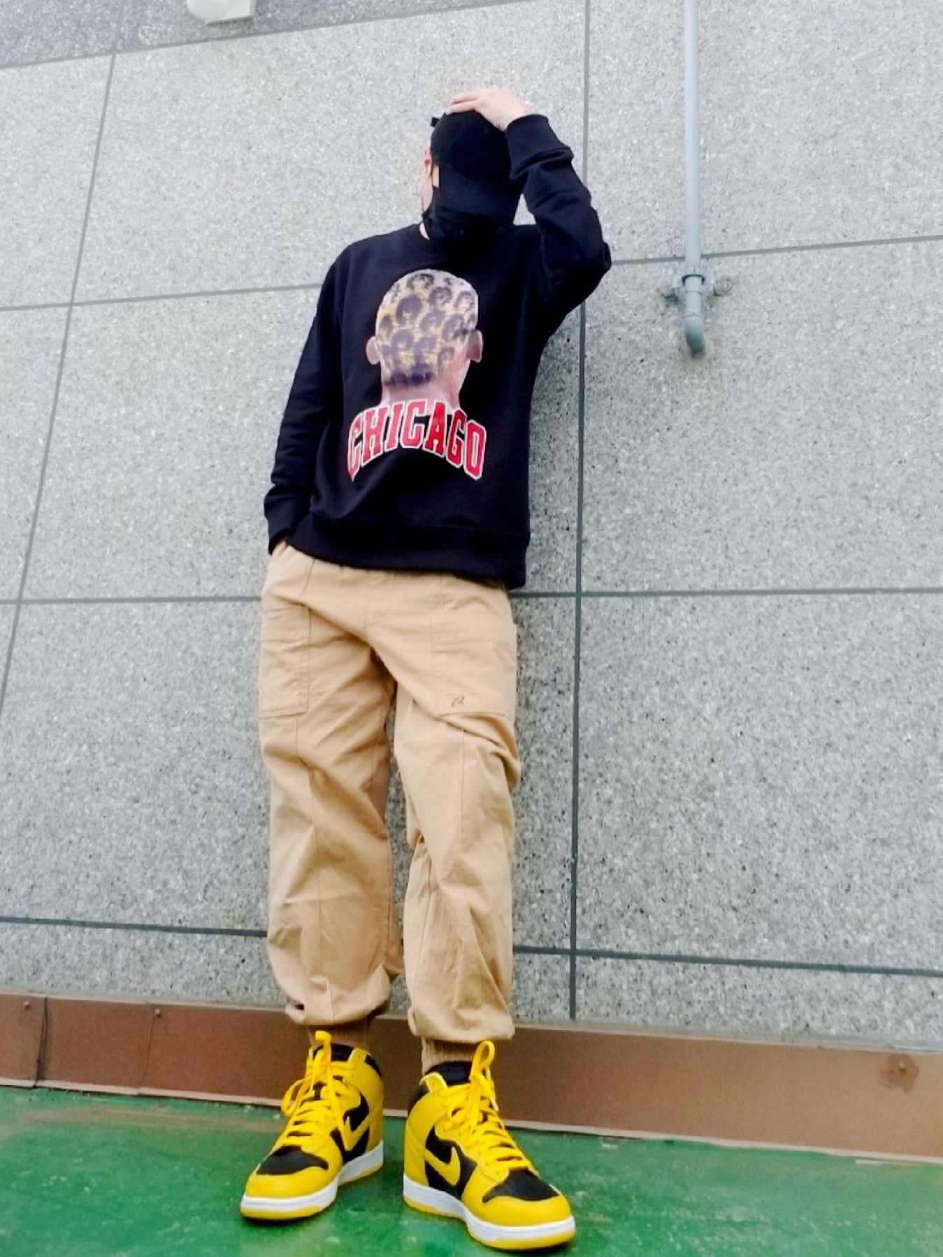 Nike Dunk High SP Varsity Maize 착용 스타일 - 2