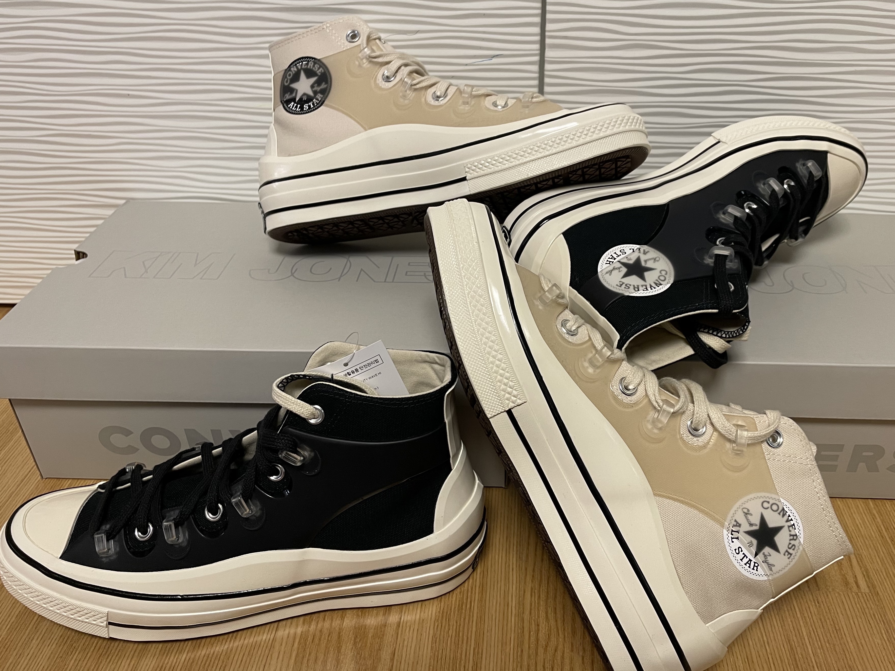 Converse x Kim Jones Chuck 70 Utility Wave High Black, Converse x Kim Jones Chuck 70 Utility Wave High Natural Ivory 착용 스타일 - 2