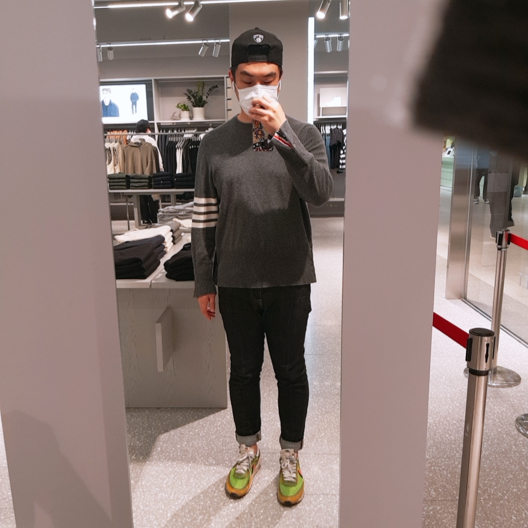 Nike x Sacai LDWaffle Green Multi 착용 스타일
