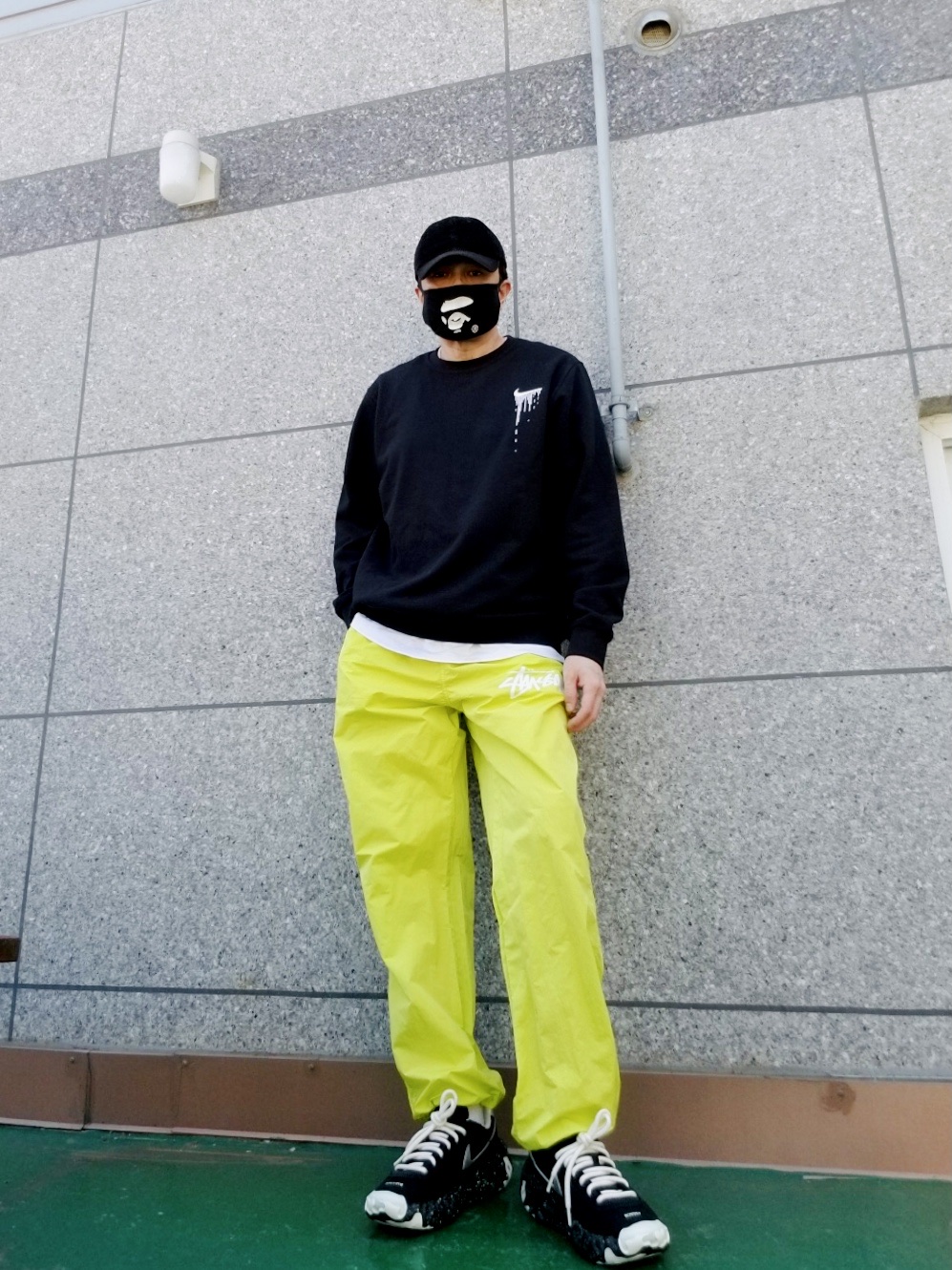 Nike x Undercover Overbreak SP Black, Nike x Stussy Beach Pants Bright Cactus 착용 스타일 - 1