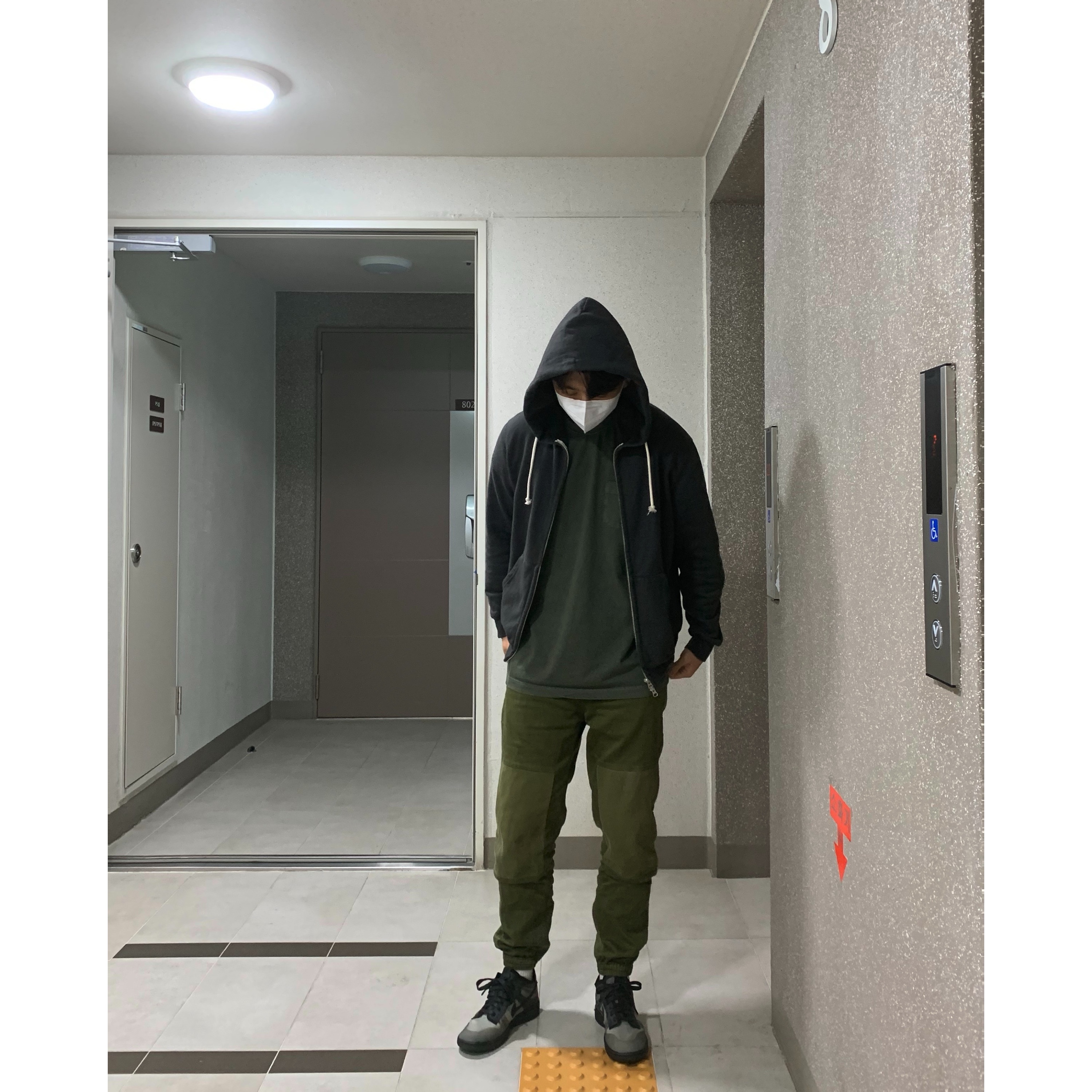 (W) Nike x Comme des Garcons Dunk Low Black 착용 스타일