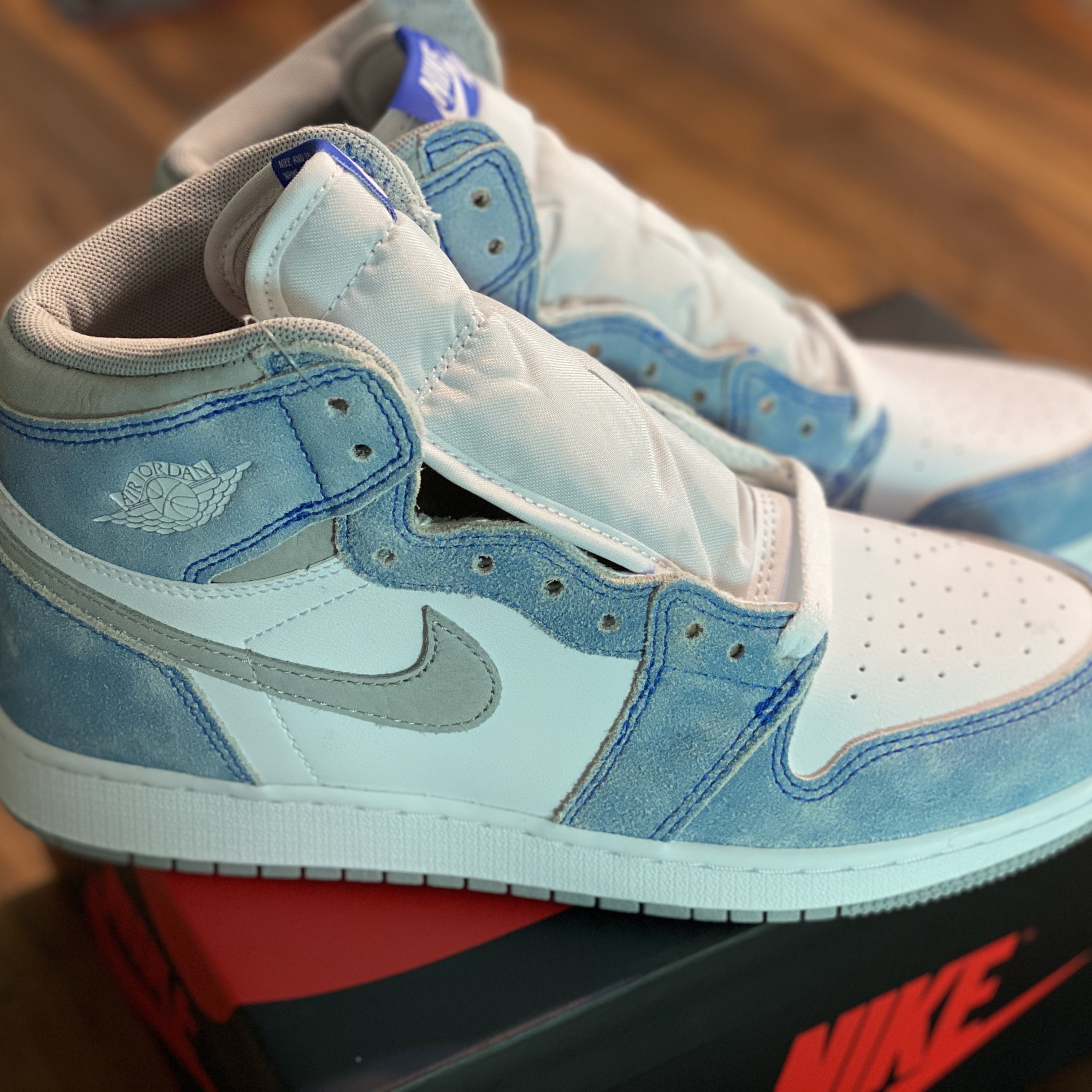 (GS) Jordan 1 Retro High OG Hyper Royal 착용 스타일 - 2