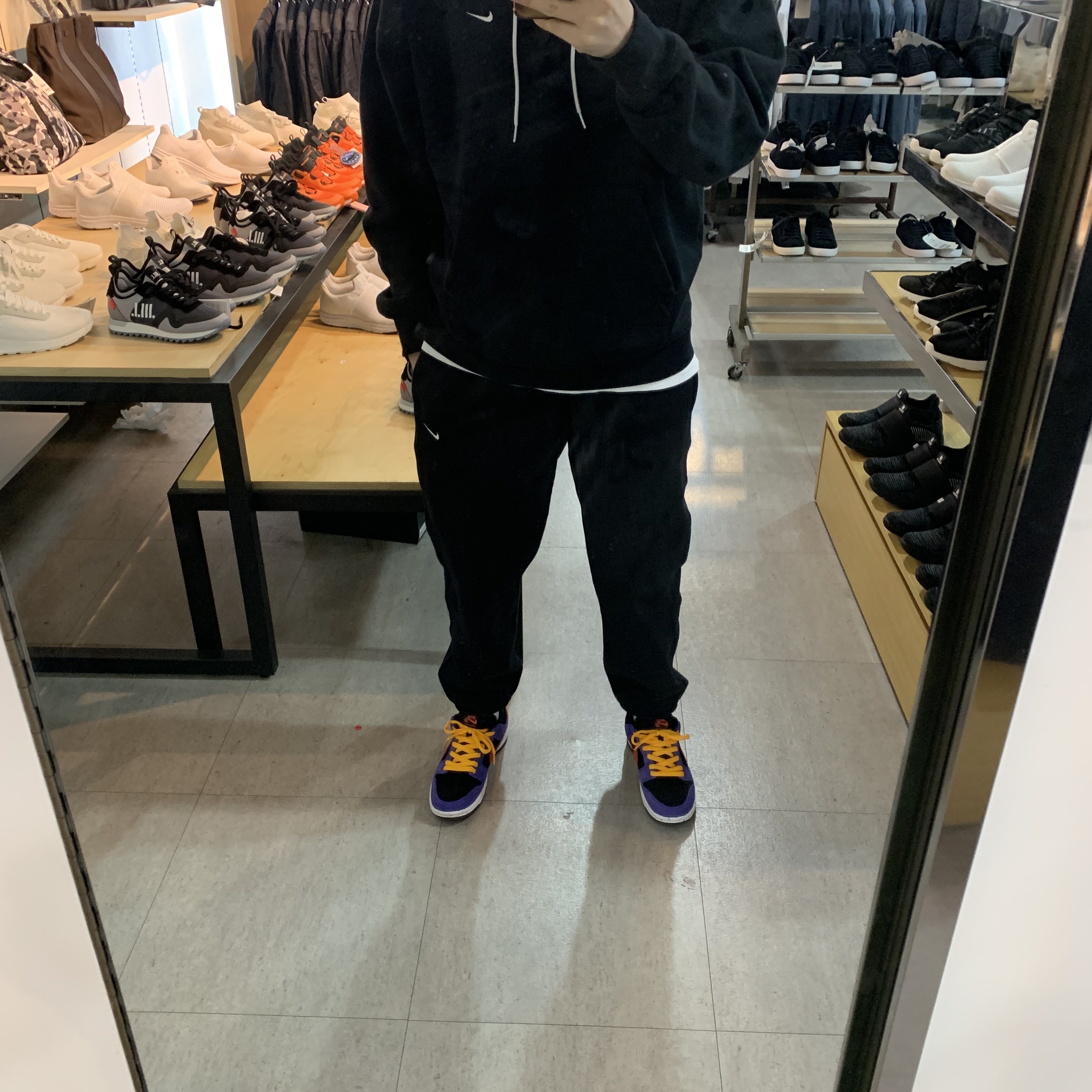 Nike NRG Solo Swoosh Fleece Pants Black White - Asia, Nike NRG Solo Swoosh Fleece Hoodie Black White - Asia 착용 스타일