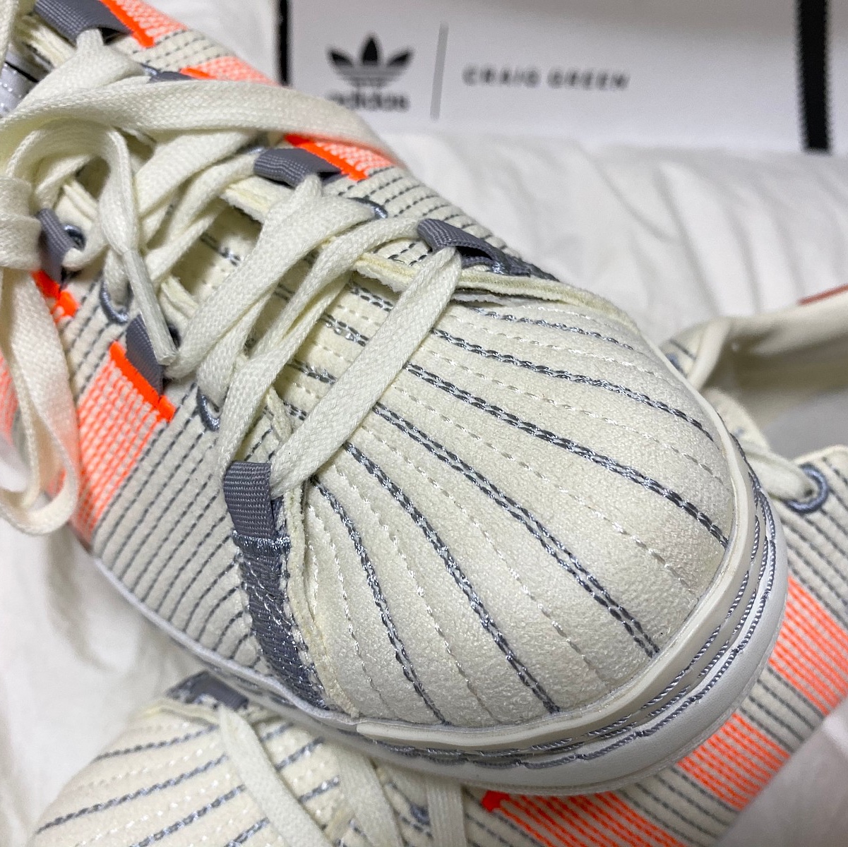 Adidas x Craig Green Superstar Off White 착용 스타일 - 3