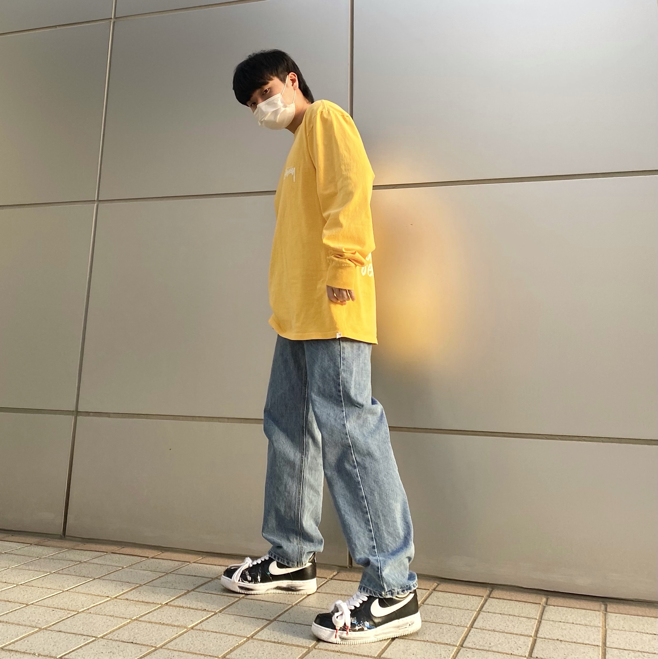 Nike x Peaceminusone Air Force 1 Low Para-Noise 착용 스타일