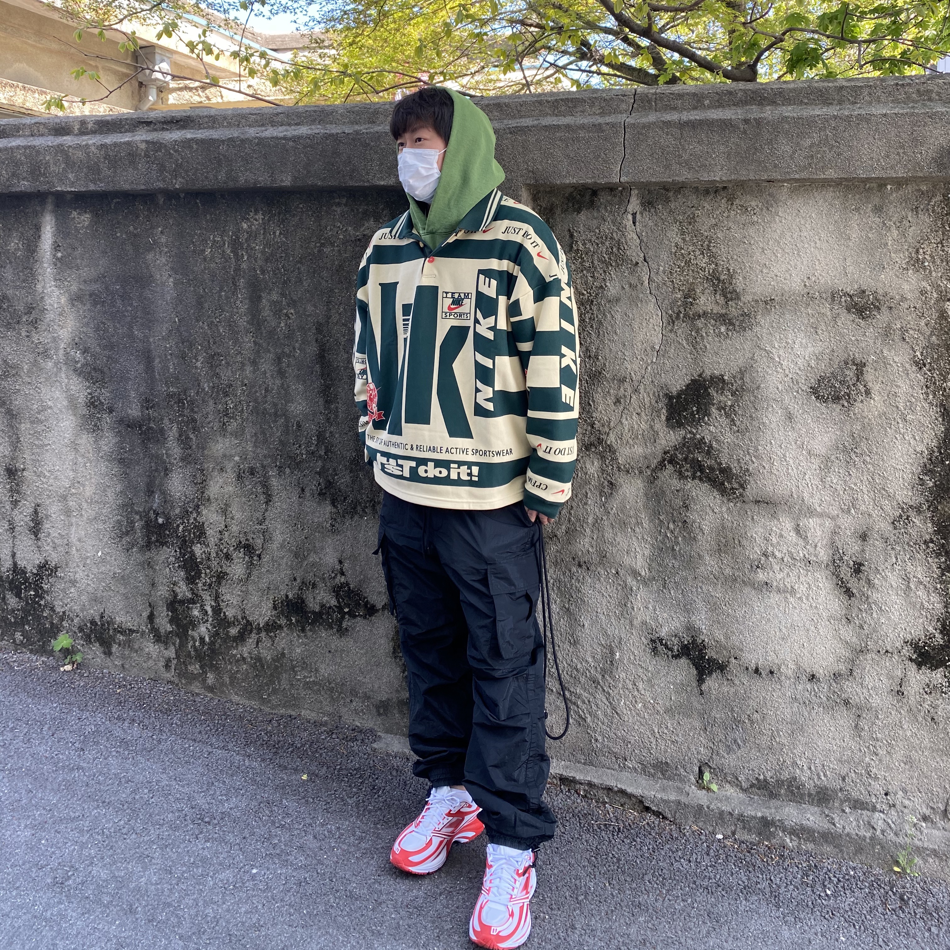 Nike x Cactus Plant Flea Market Long Sleeve Polo Natural - US/EU, Reebok x Kanghyuk Premier Road Modern White Red  착용 스타일 - 2