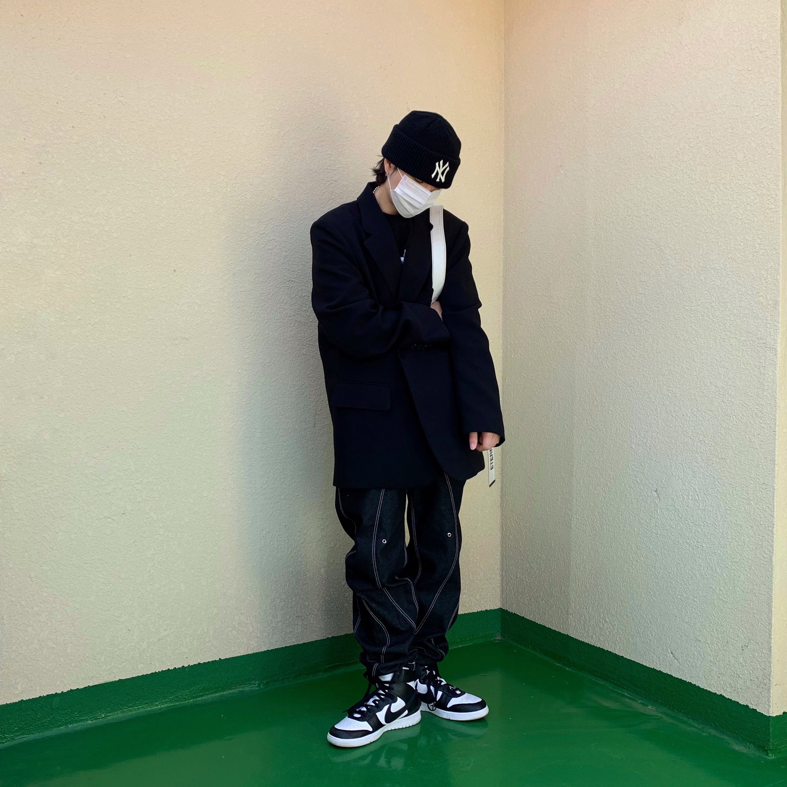Nike x Ambush Dunk High Black 착용 스타일 - 2