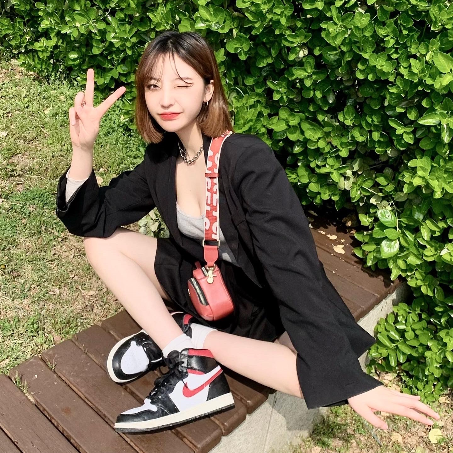 Jordan 1 Retro High OG Gym Red 착용 스타일 - 1