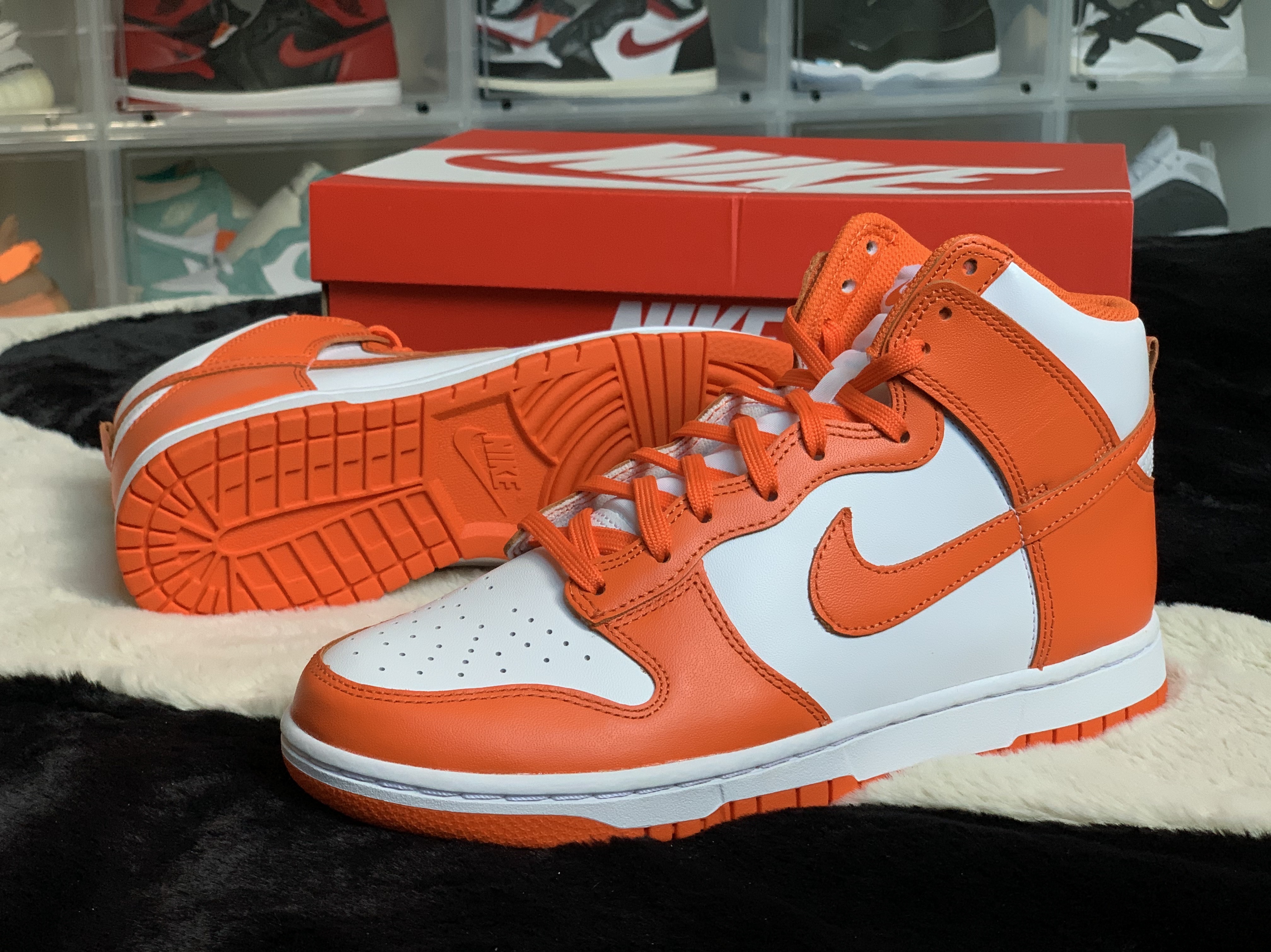 Nike Dunk High Retro Orange Blaze 착용 스타일 - 2