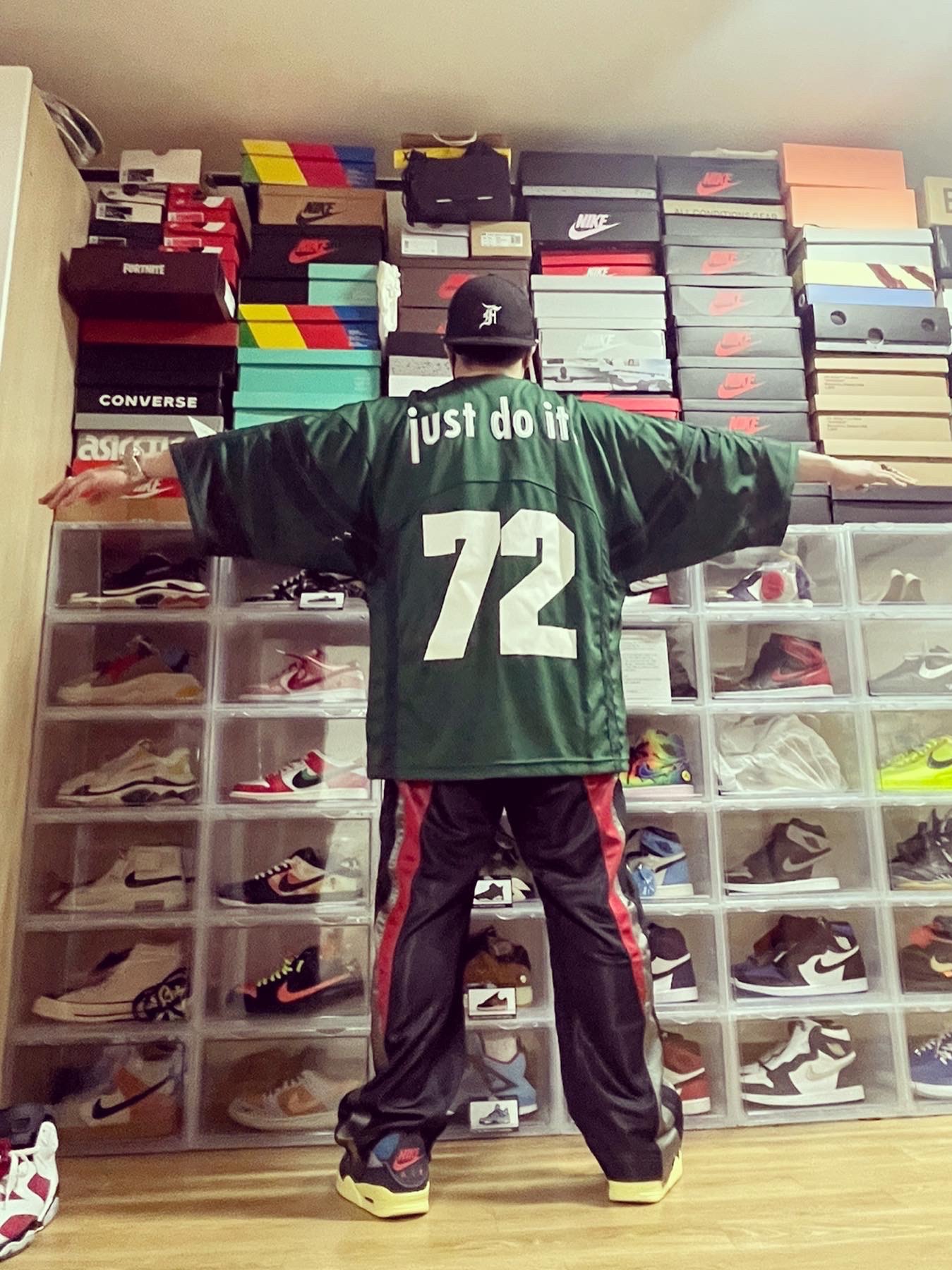 Jordan 4 x Union Retro Off Noir, Nike x Cactus Plant Flea Market MX Rave Pants Red Grey Black - US/EU 착용 스타일 - 2