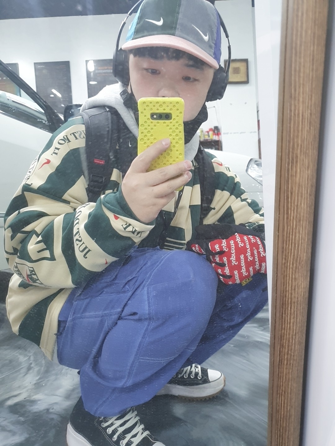 Nike x Cactus Plant Flea Market Long Sleeve Polo Natural - Asia, Converse Run Star Hike Hi Black White Gum 착용 스타일 - 1