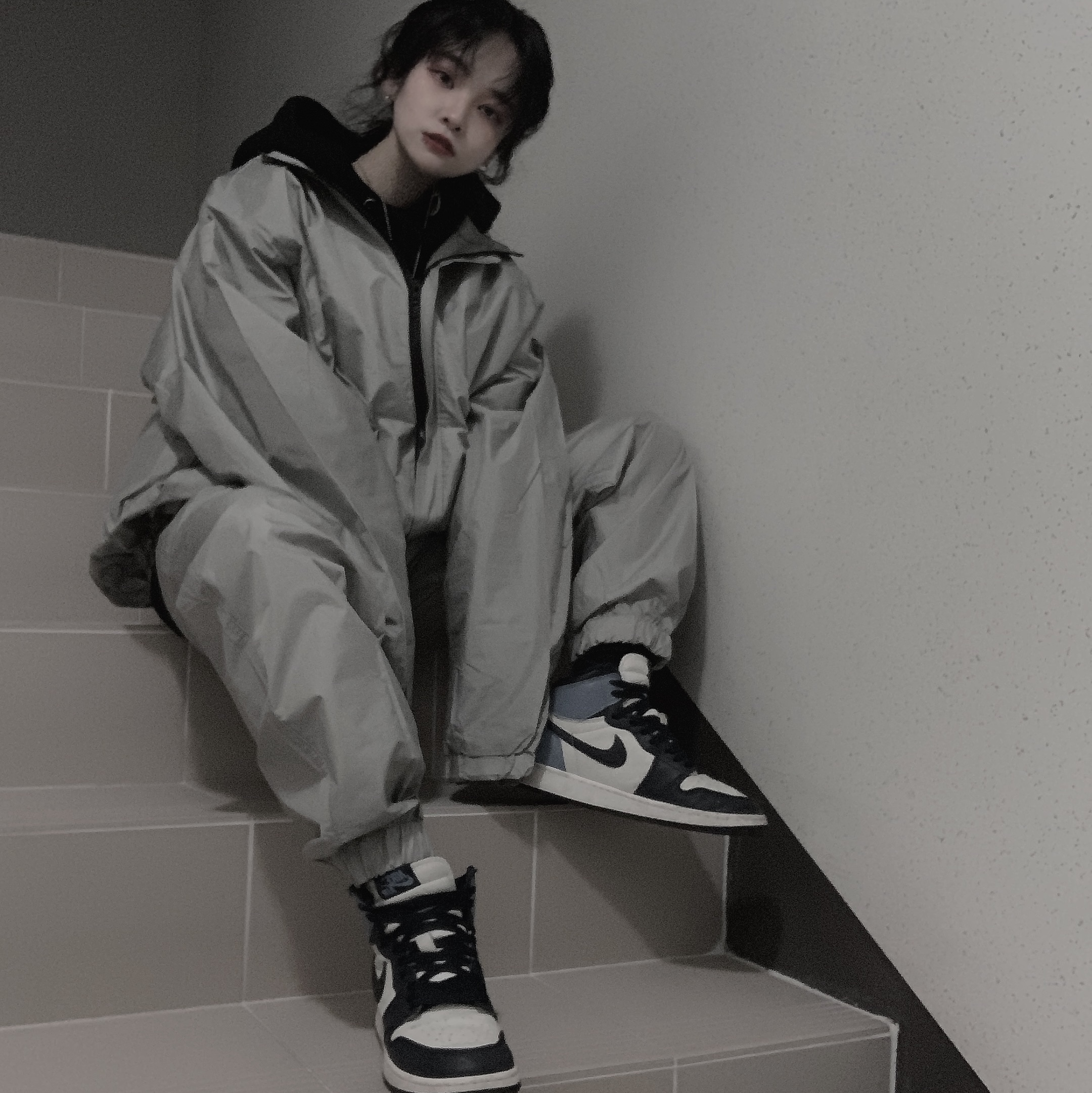 (GS) Jordan 1 Retro High Obsidian UNC 착용 스타일