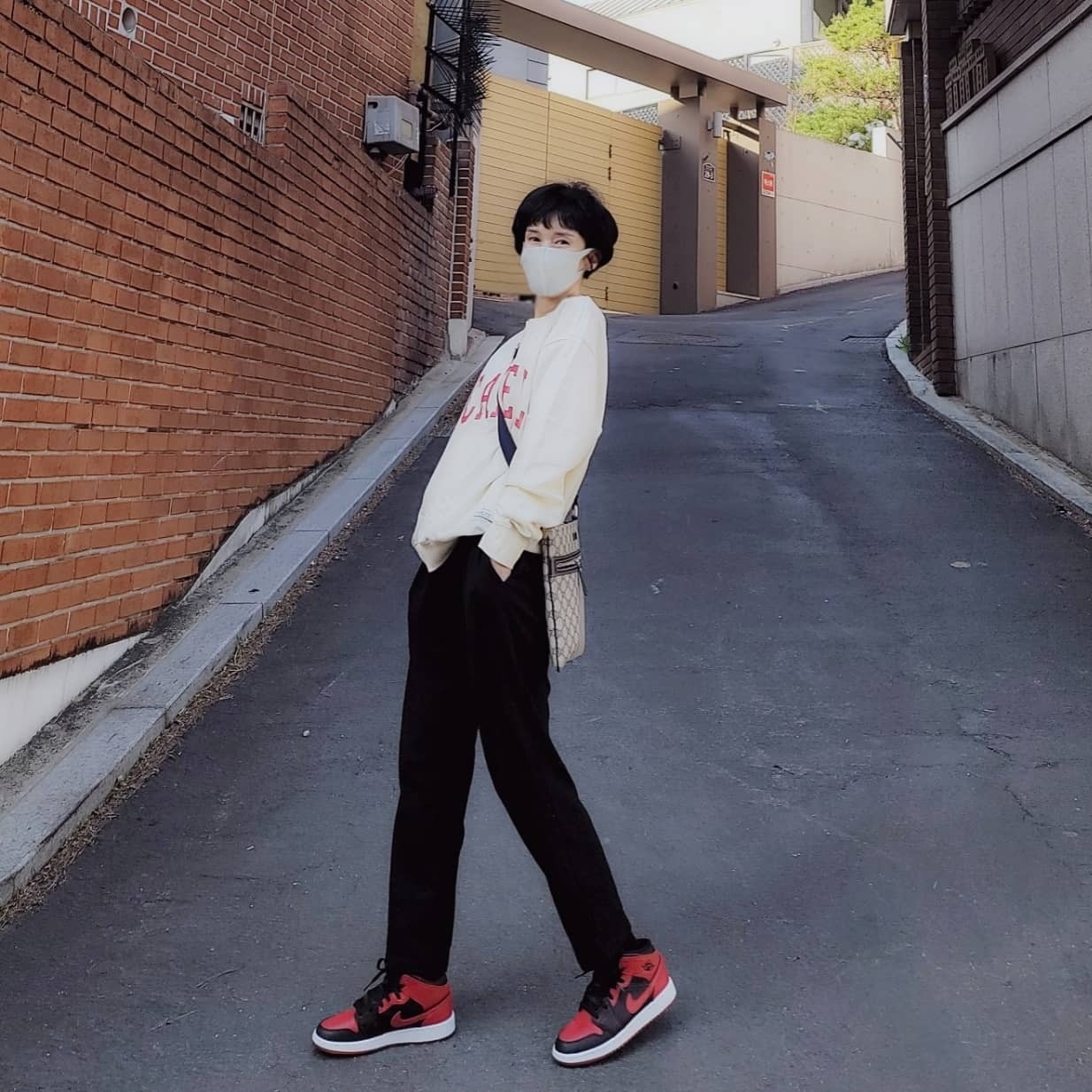 (GS) Jordan 1 Mid Bred Banned 2020 착용 스타일 - 1