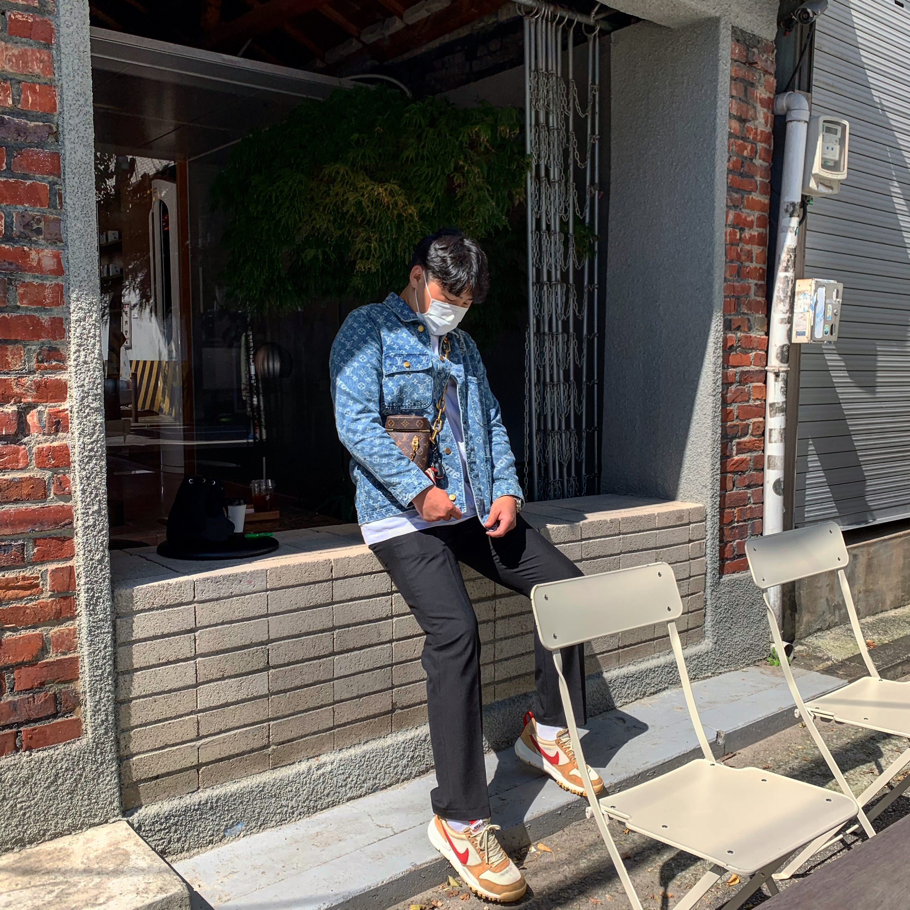 Nike x Tom Sachs Mars Yard Shoe 2.0 Space Camp, Supreme Bandana Box Logo T-Shirt White - 19FW 착용 스타일