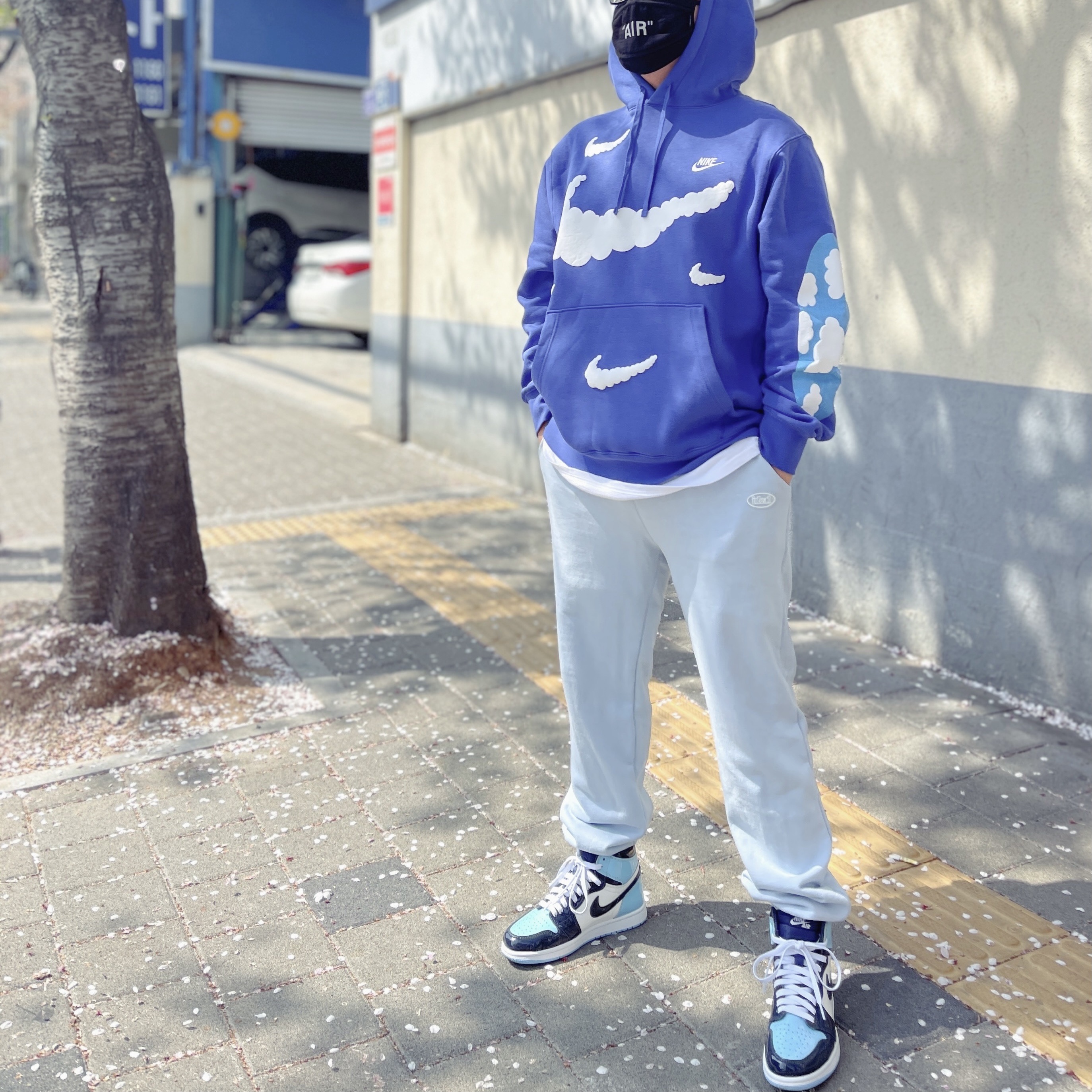 (W) Jordan 1 Retro High OG Blue Chill 착용 스타일