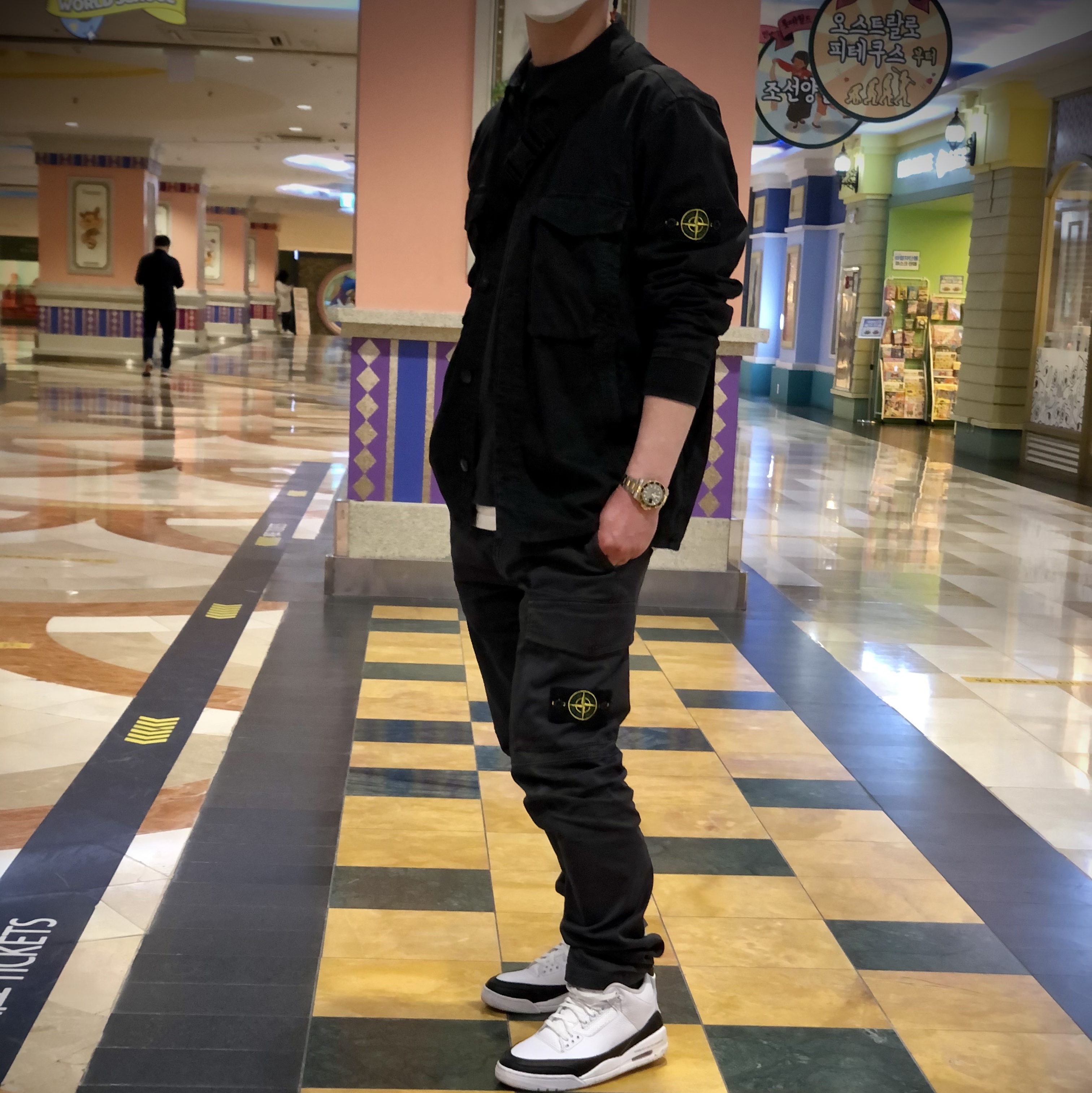 Jordan 3 x Fragment Retro SP White Black 착용 스타일 - 2