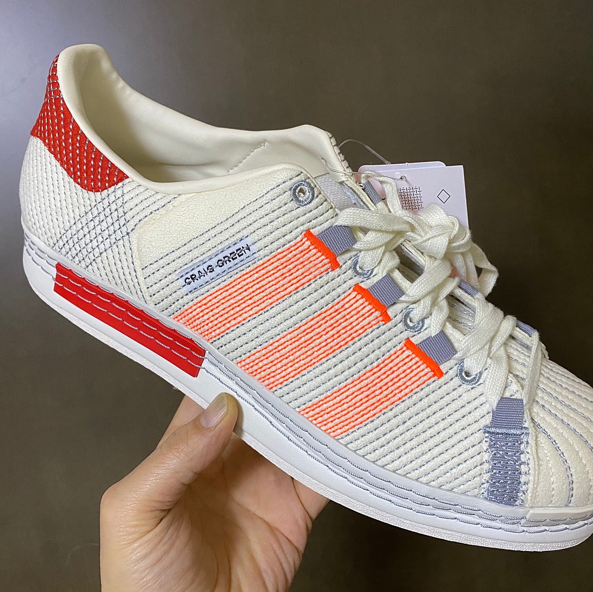 Adidas x Craig Green Superstar Off White 착용 스타일 - 2