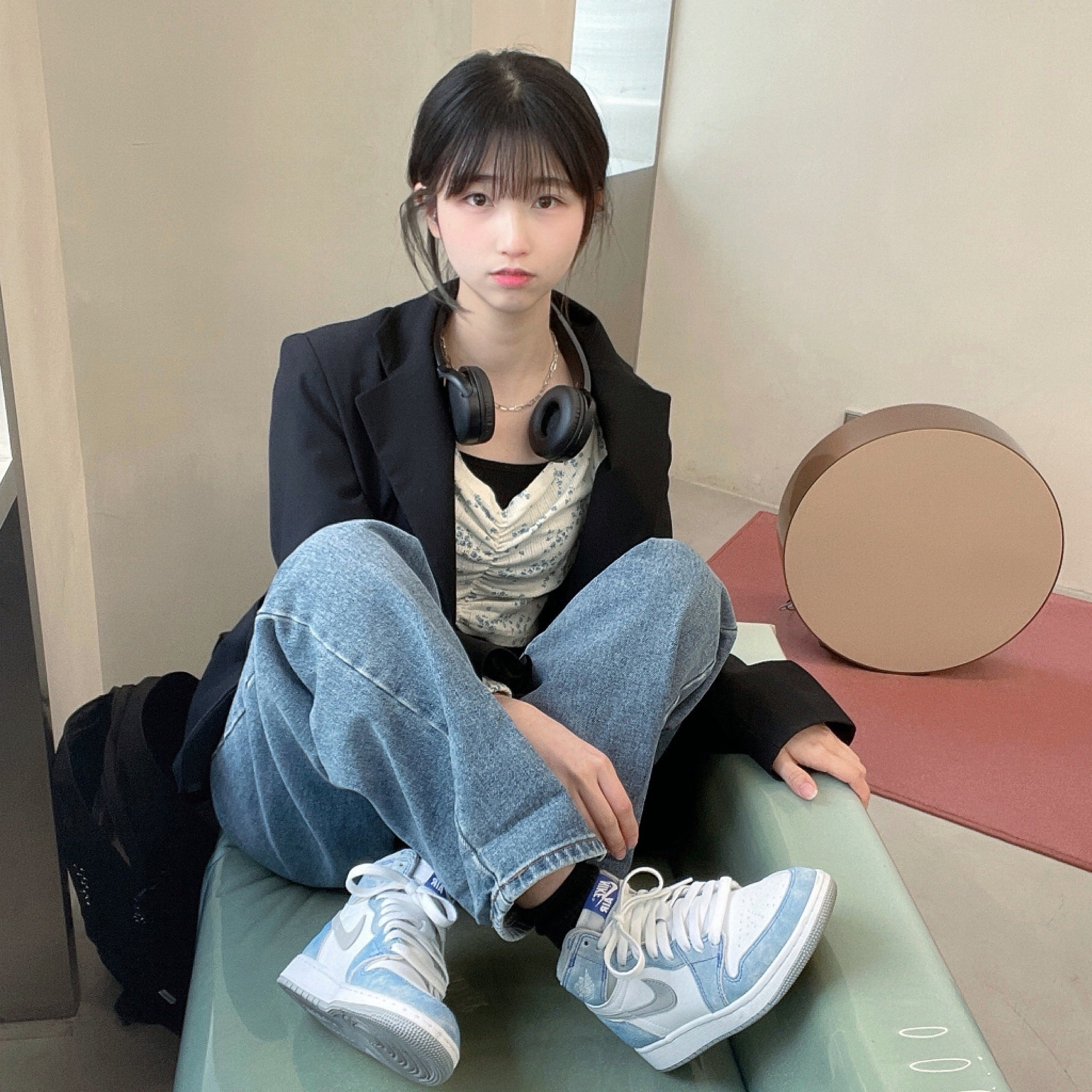 (GS) Jordan 1 Retro High OG Hyper Royal 착용 스타일