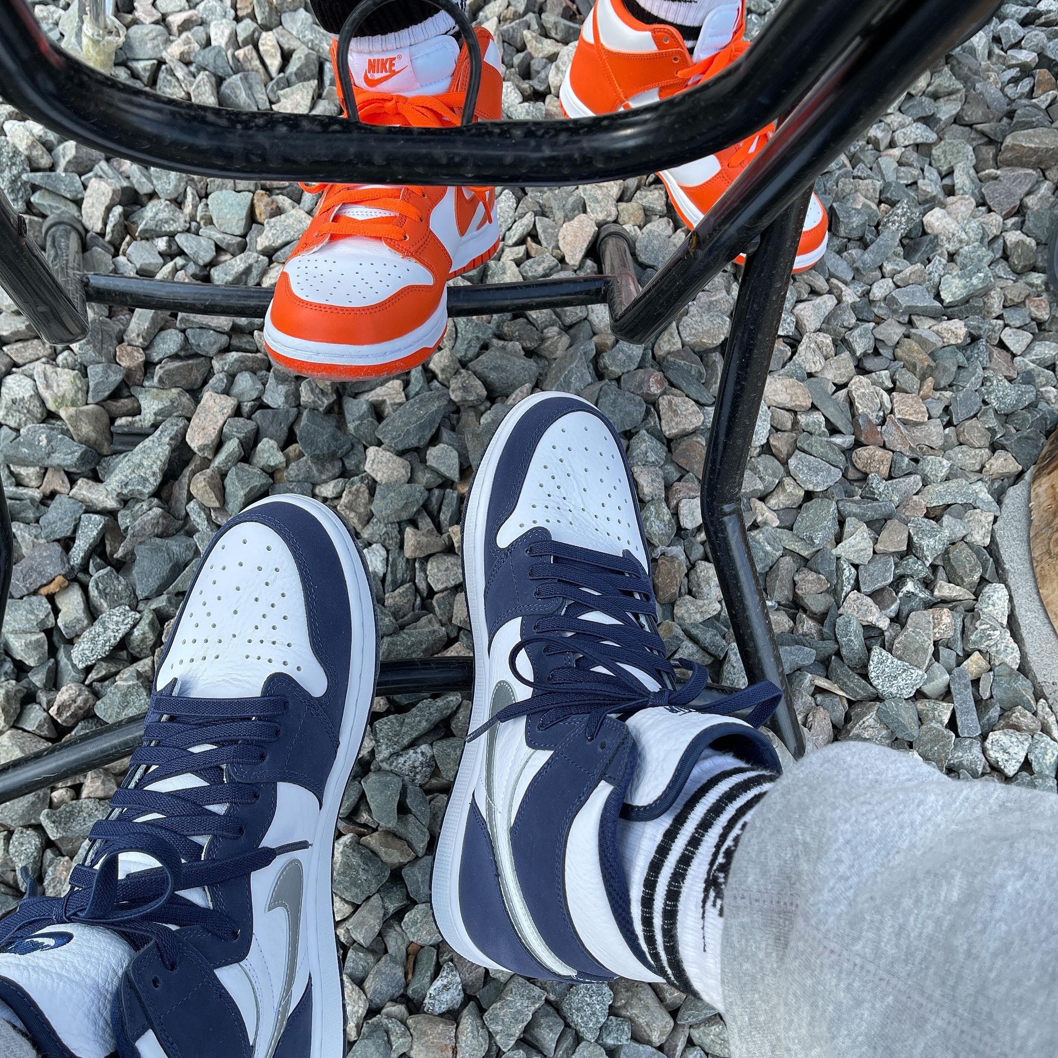 Nike Dunk High Retro Orange Blaze, (GS) Nike Dunk High Orange Blaze 착용 스타일 - 2