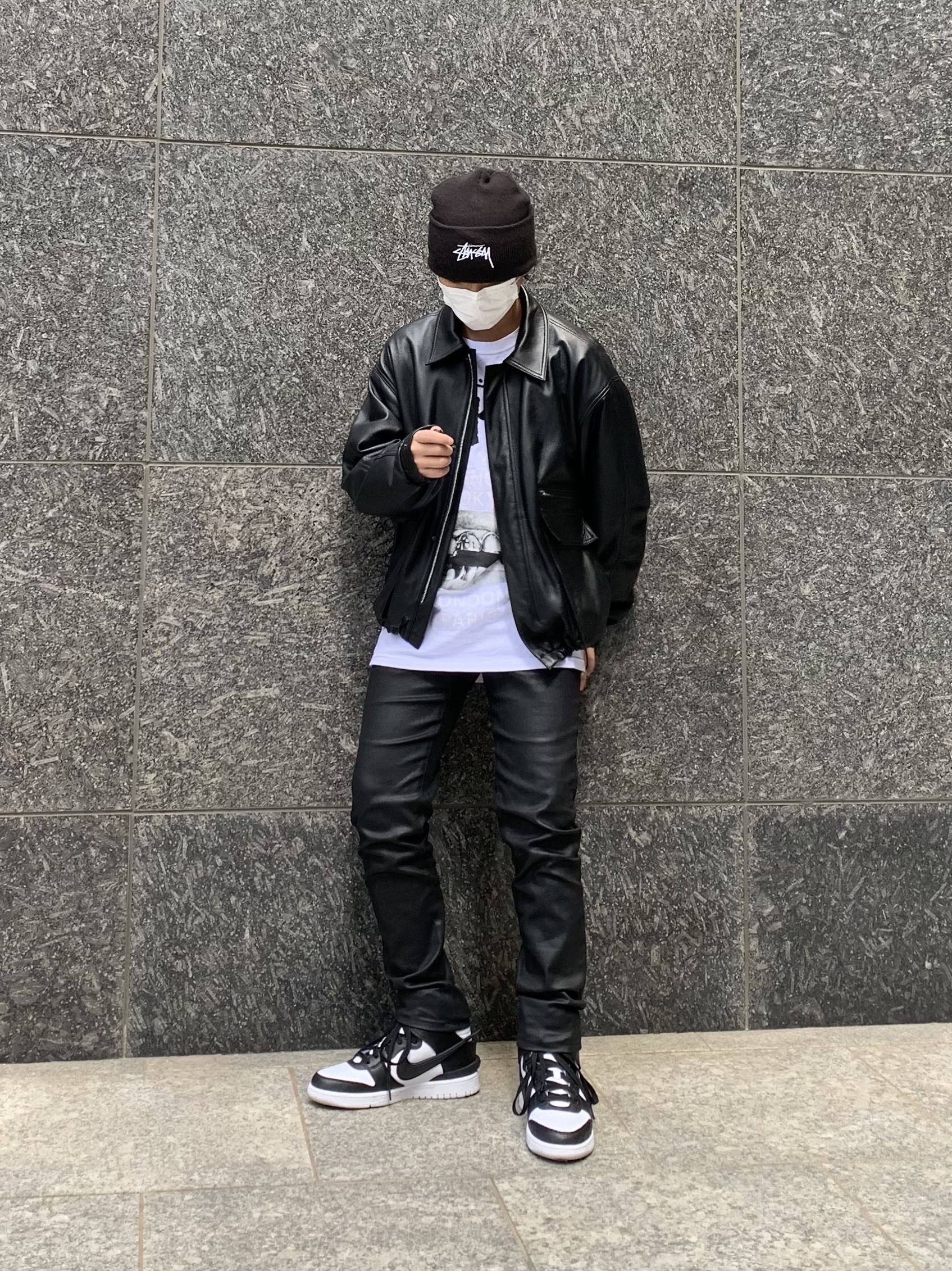 Stussy x Rick Owens 40 WT T-Shirt, Nike x Stussy Cuff Beanie 착용 스타일