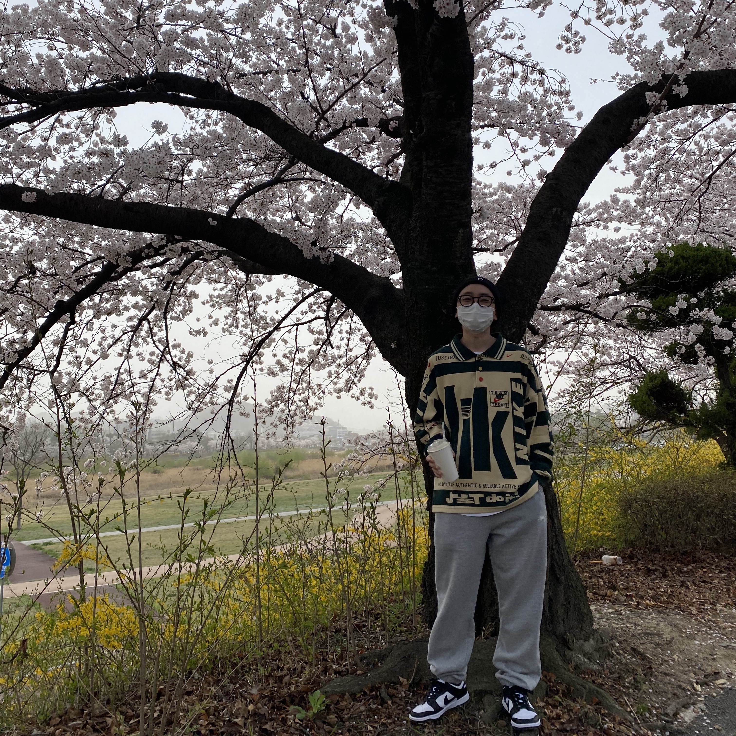Nike Dunk Low Retro Black, Nike x Cactus Plant Flea Market Long Sleeve Polo Natural - Asia 착용 스타일 - 3
