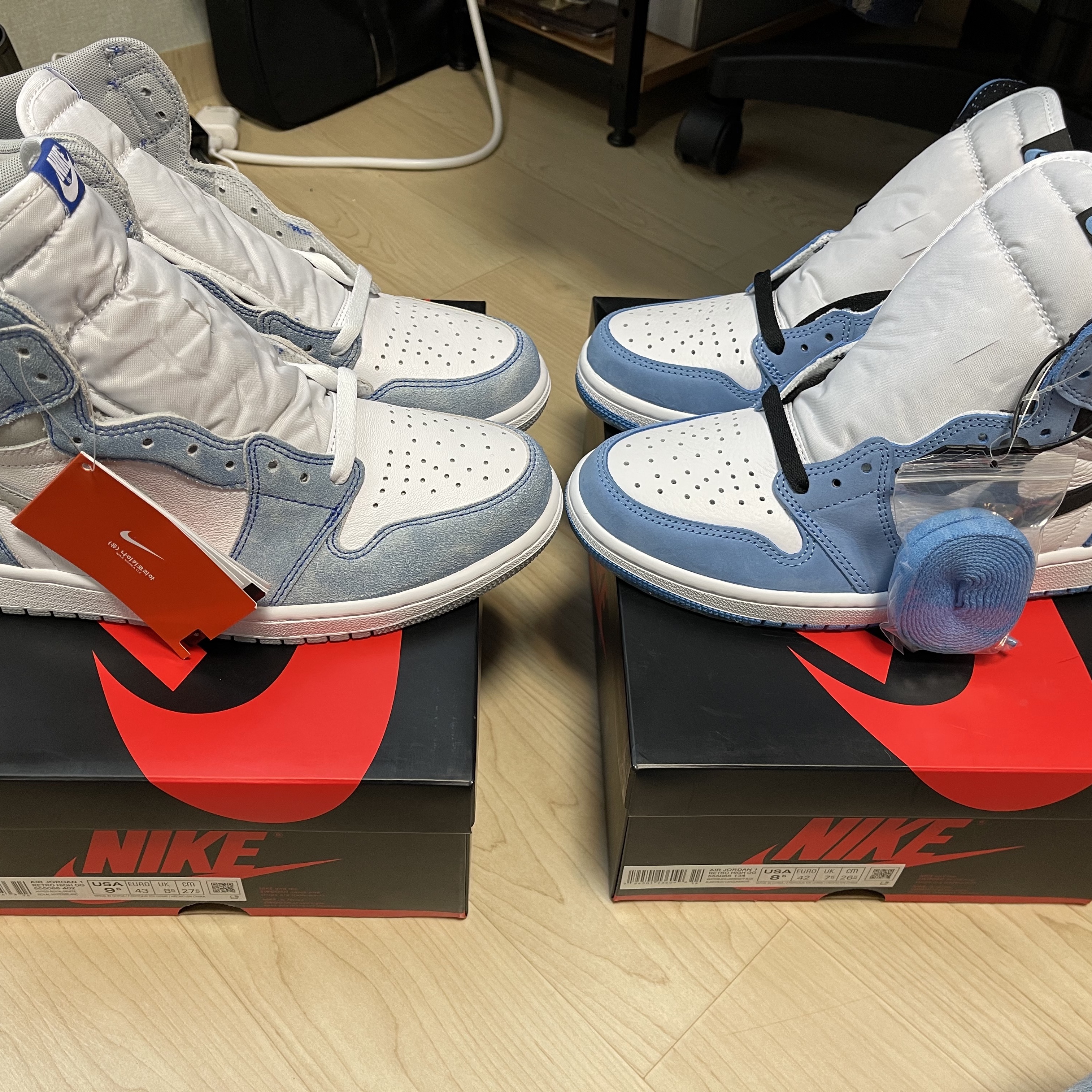 Jordan 1 Retro High OG Hyper Royal, (GS) Jordan 1 Retro High OG Hyper Royal 착용 스타일 - 3