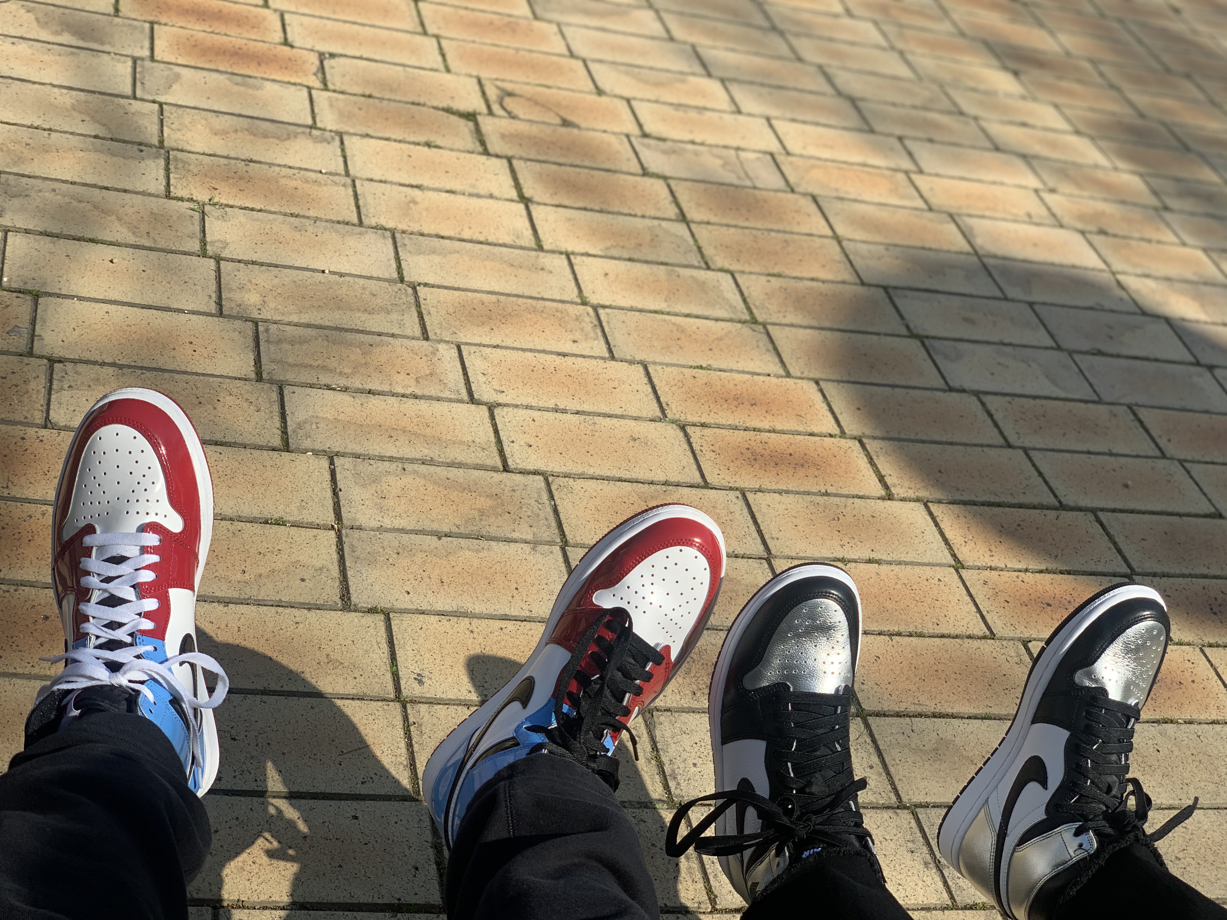 (W) Jordan 1 Retro High OG Silver Toe, Jordan 1 Retro High Fearless UNC Chicago 착용 스타일