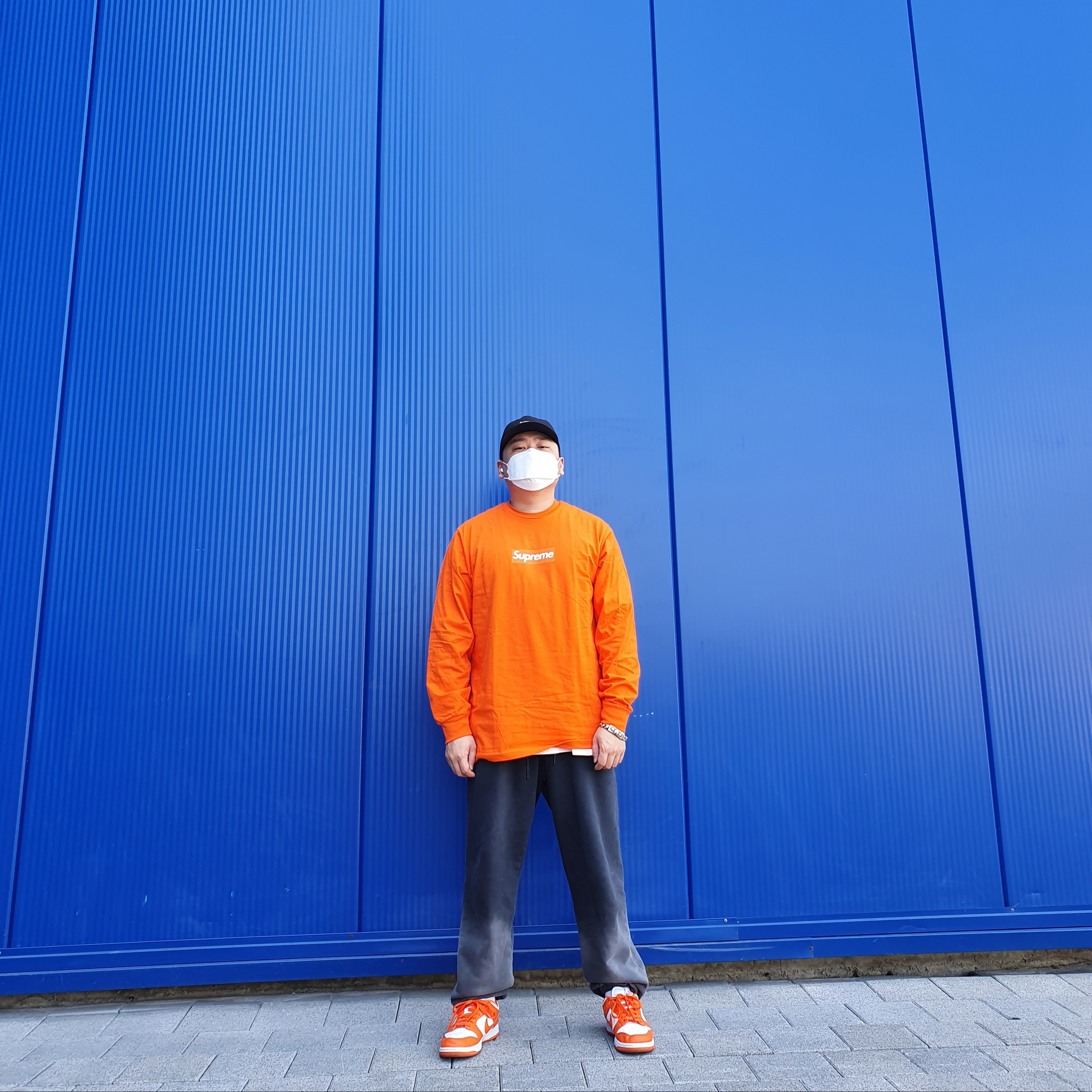 Supreme Box Logo L/S T-Shirt Orange - 20FW, Nike Dunk Low SP Syracuse 2020 착용 스타일