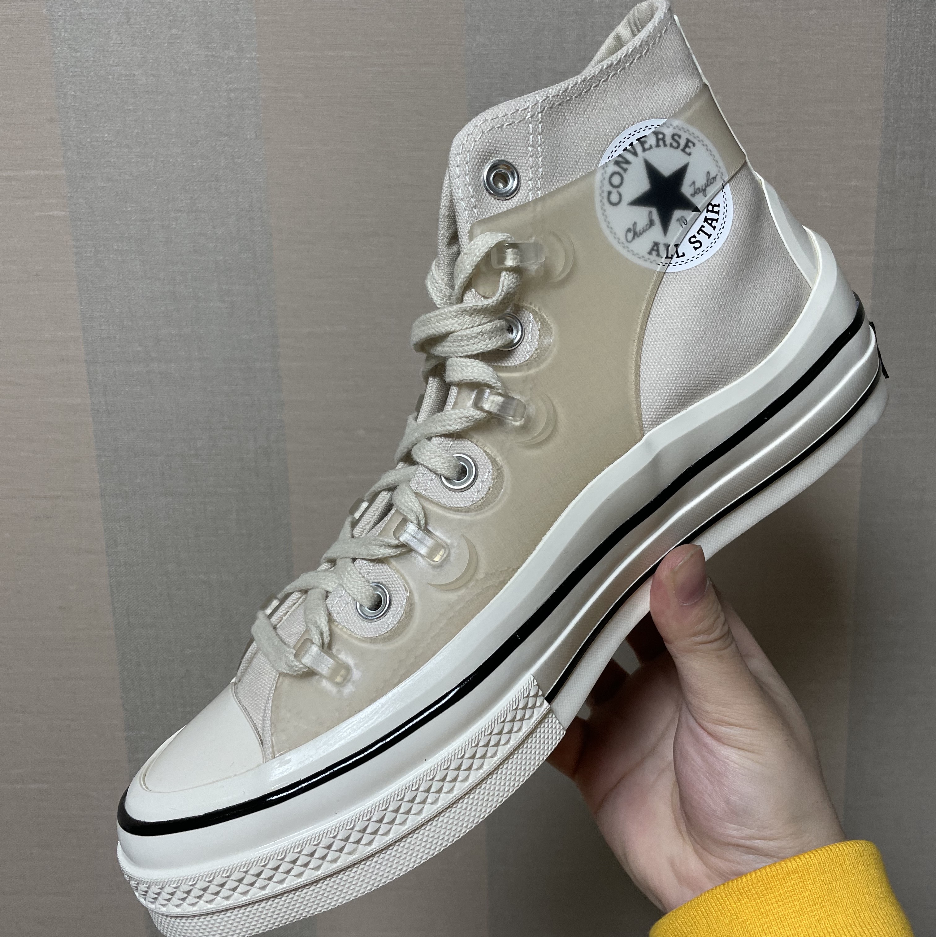 Converse x Kim Jones Chuck 70 Utility Wave High Natural Ivory 착용 스타일 - 2
