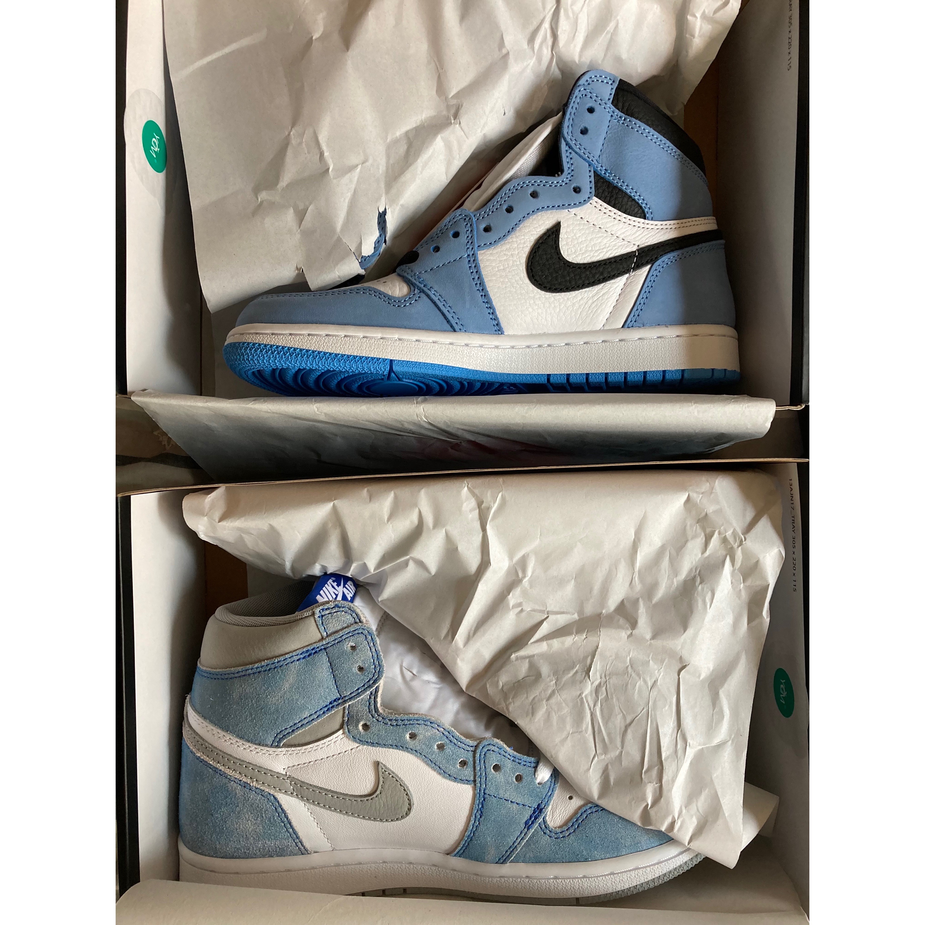 Jordan 1 Retro High OG Hyper Royal, Jordan 1 Retro High OG University Blue 착용 스타일