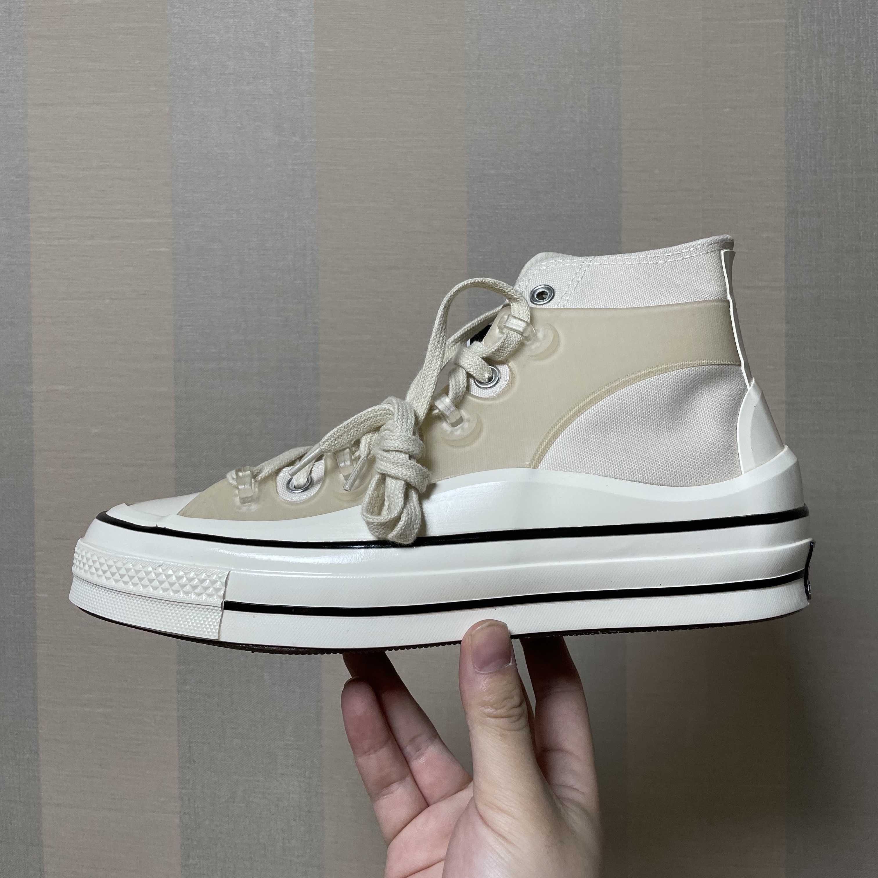 Converse x Kim Jones Chuck 70 Utility Wave High Natural Ivory 착용 스타일 - 3