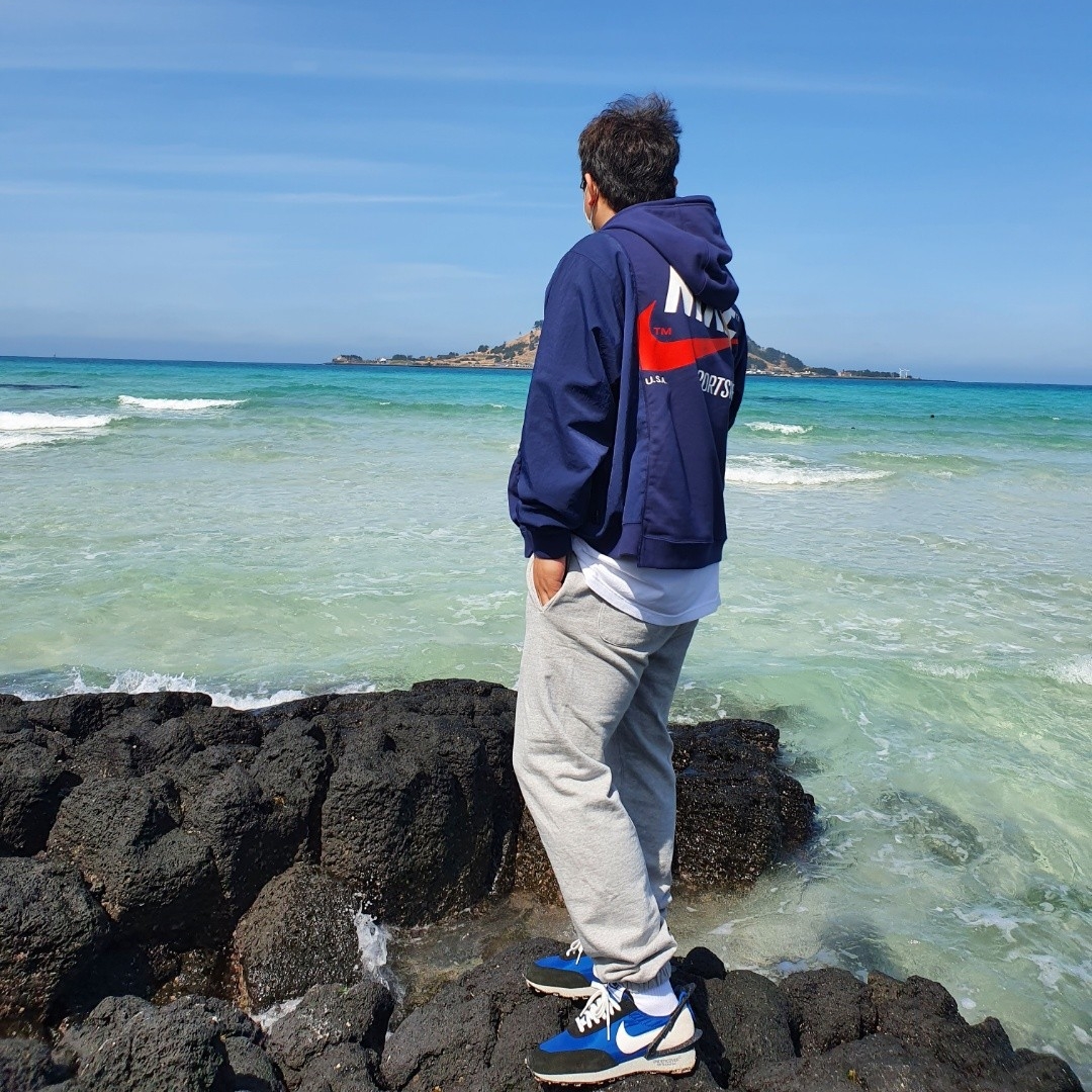 Nike x Undercover Daybreak Blue Jay 착용 스타일 - 1