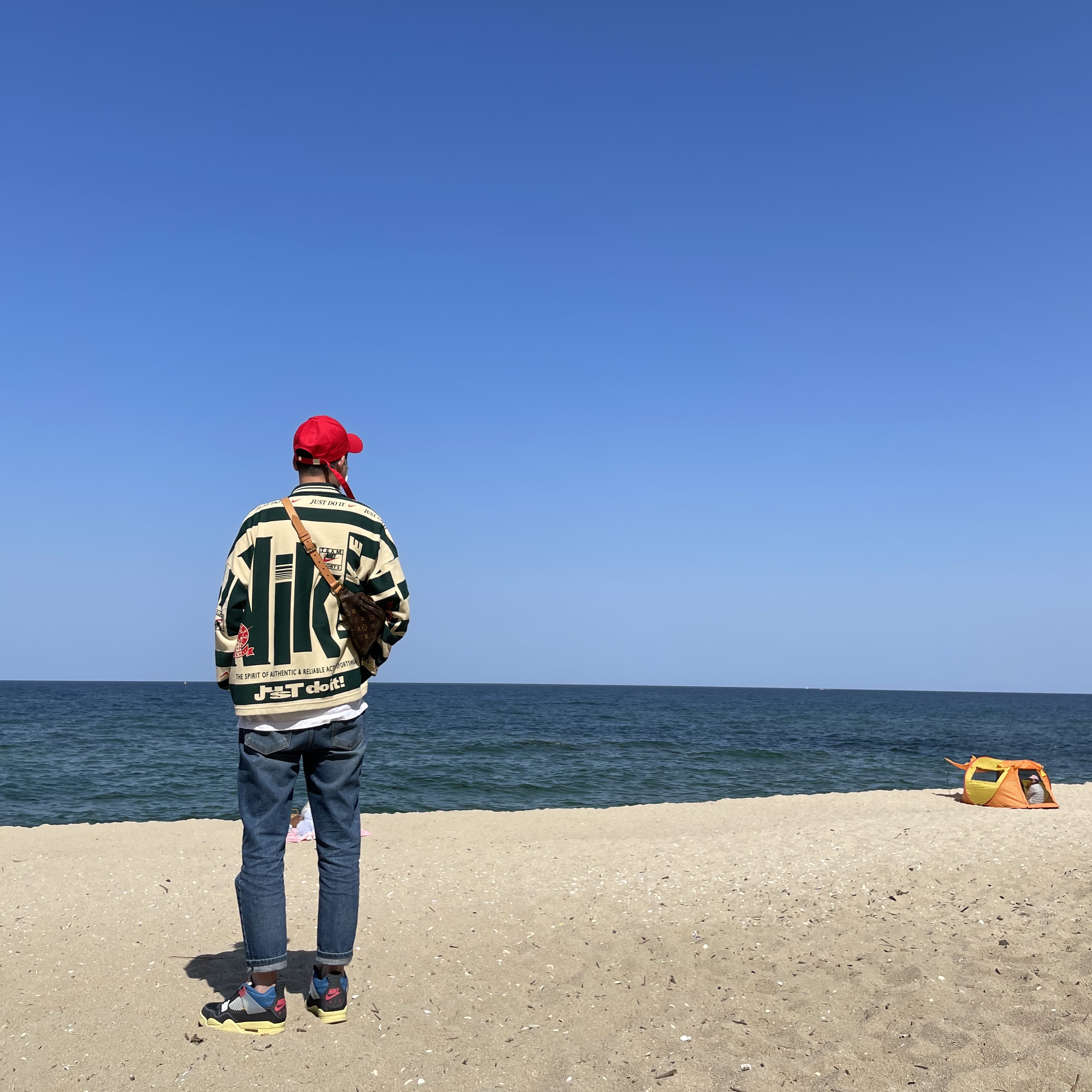 Nike x Cactus Plant Flea Market Long Sleeve Polo Natural - Asia, Jordan 4 x Union Retro Off Noir 착용 스타일