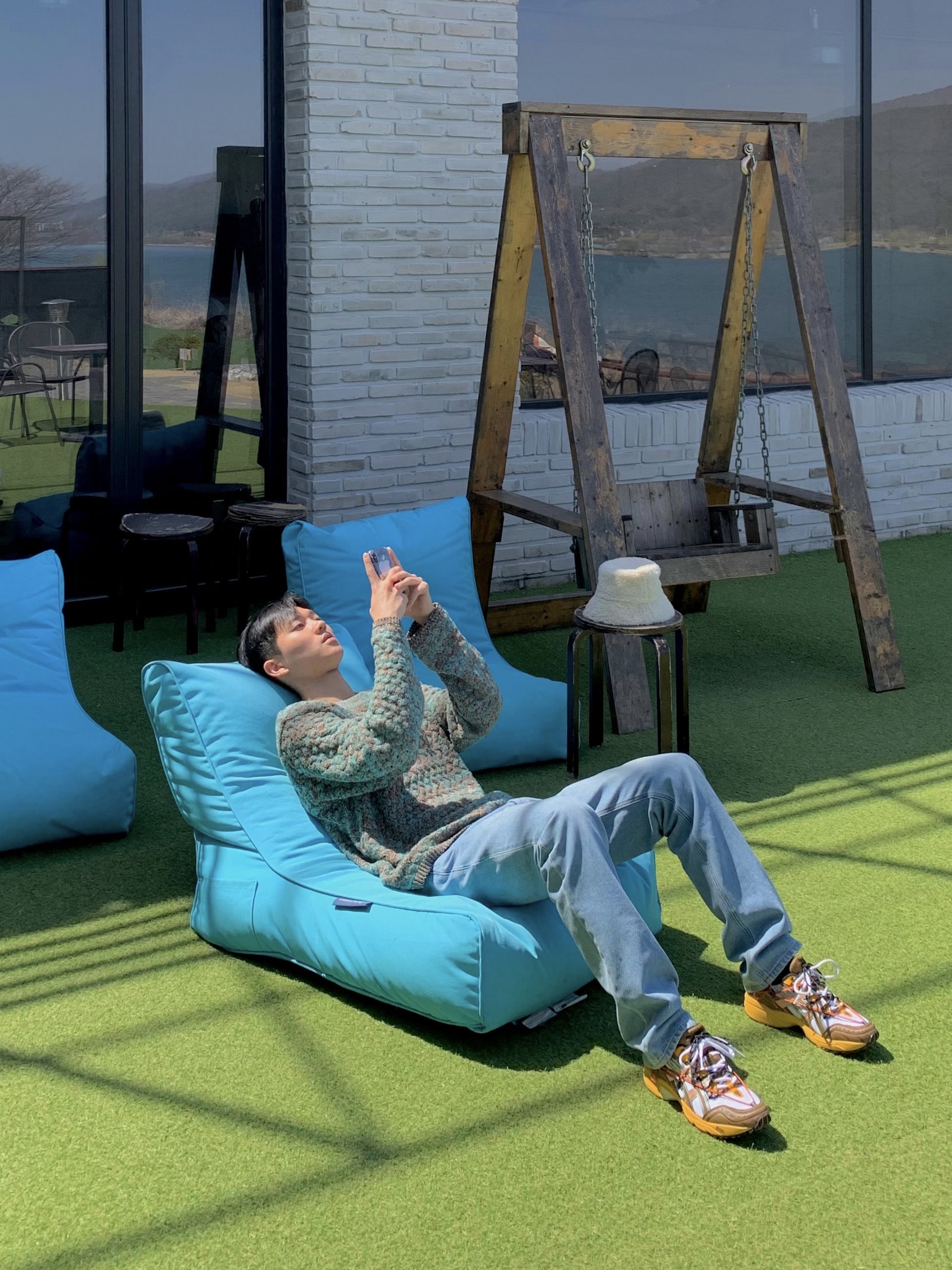 Asics x Andersson Bell Gel-1090 White Orange 착용 스타일 - 4