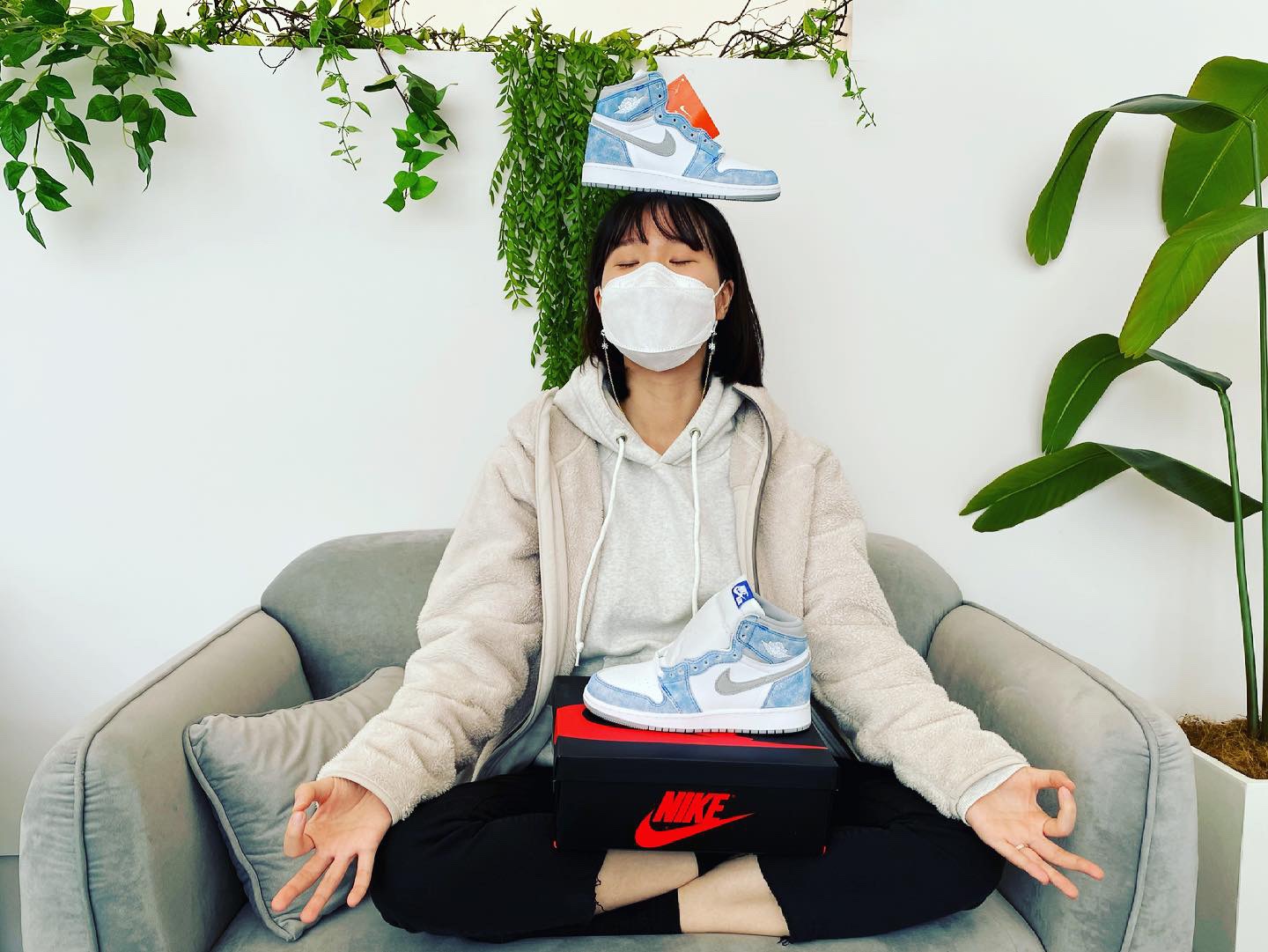 (GS) Jordan 1 Retro High OG Hyper Royal 착용 스타일