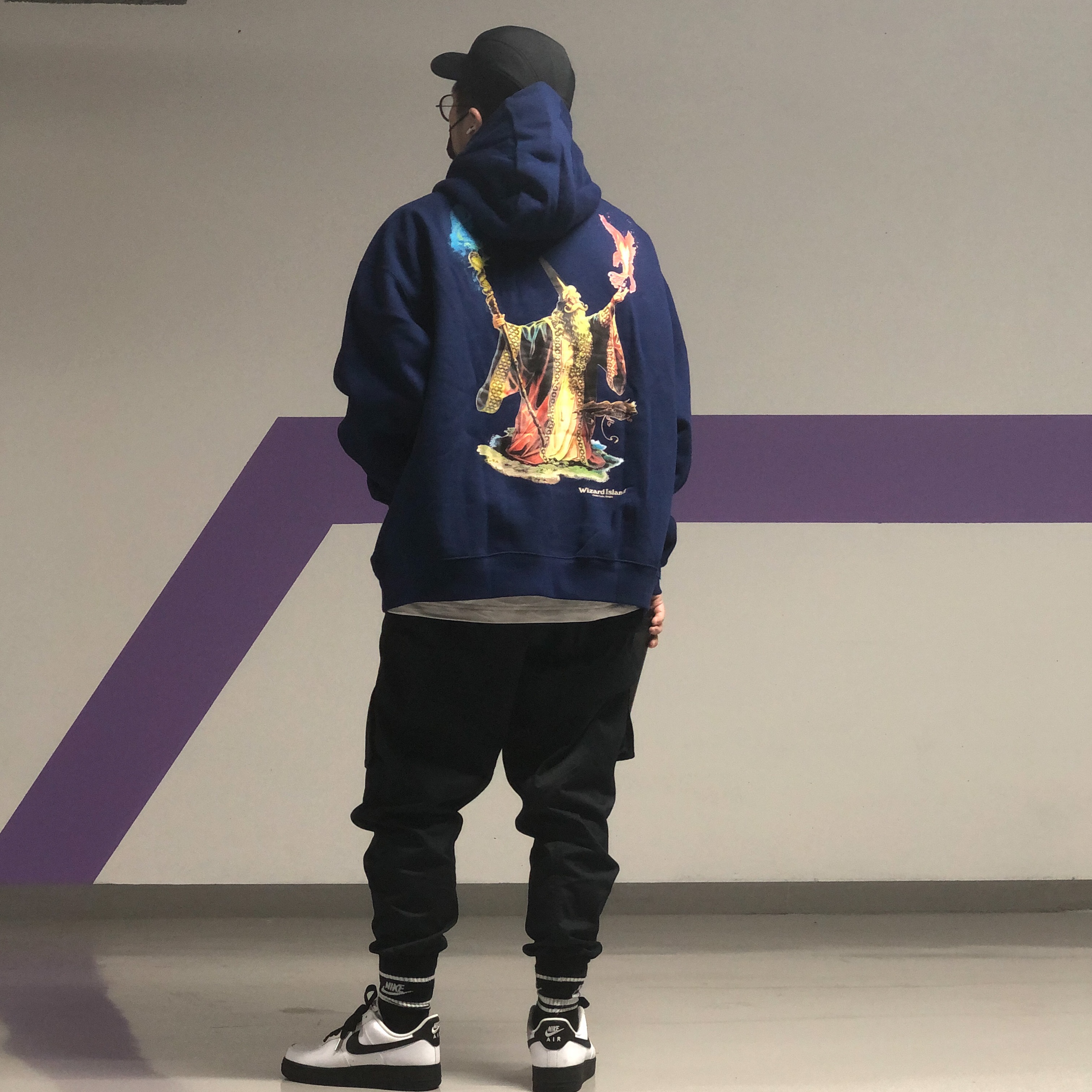 Nike NRG ACG Hoodie Wizard Blue Void - Asia, Nike Air Force 1 Low White Black Midsole 착용 스타일 - 1
