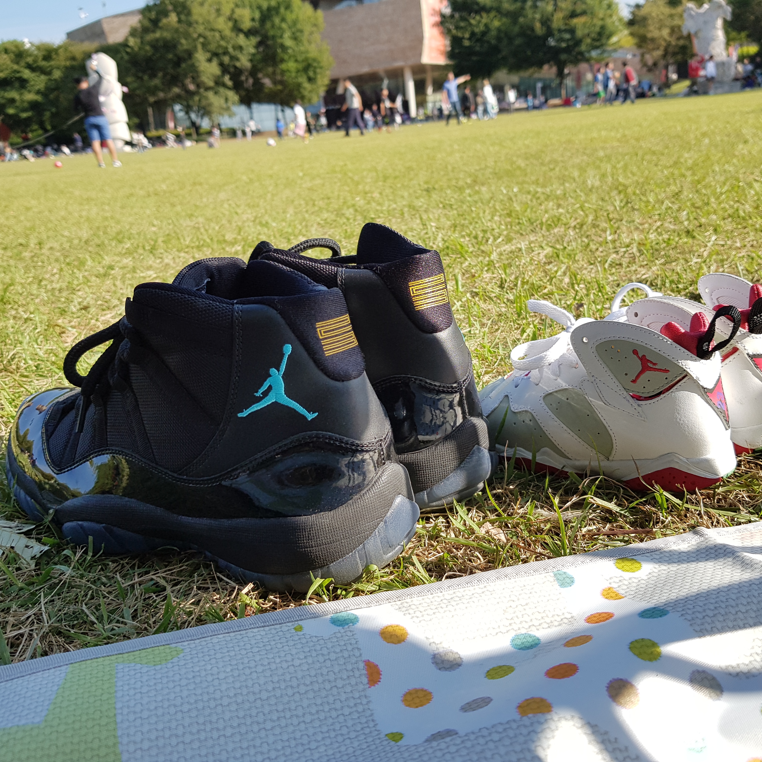 Jordan 11 Retro Gamma Blue, (GS) Jordan 7 Retro Hare 2015 착용 스타일