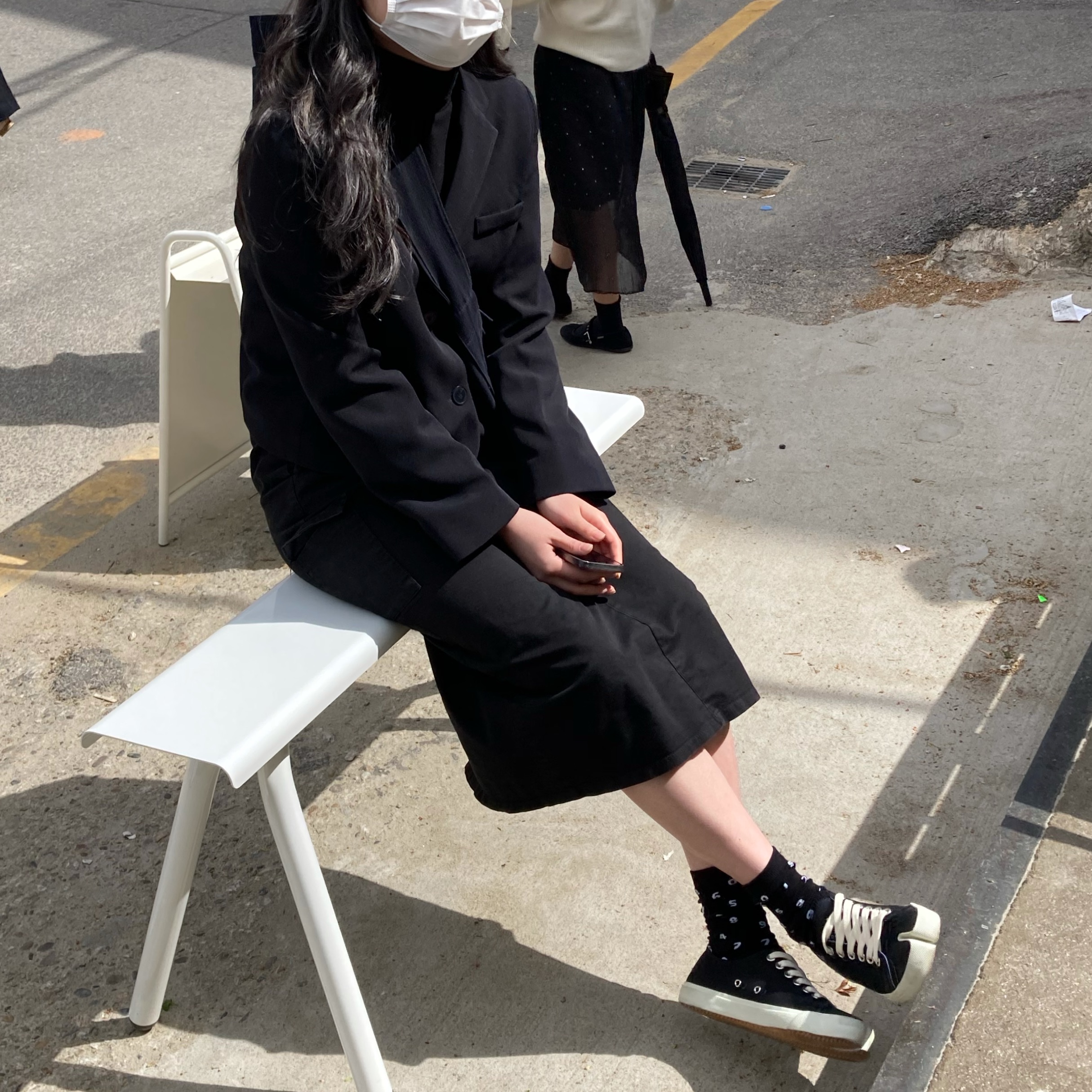 Maison Margiela Tabi Low Black 착용 스타일