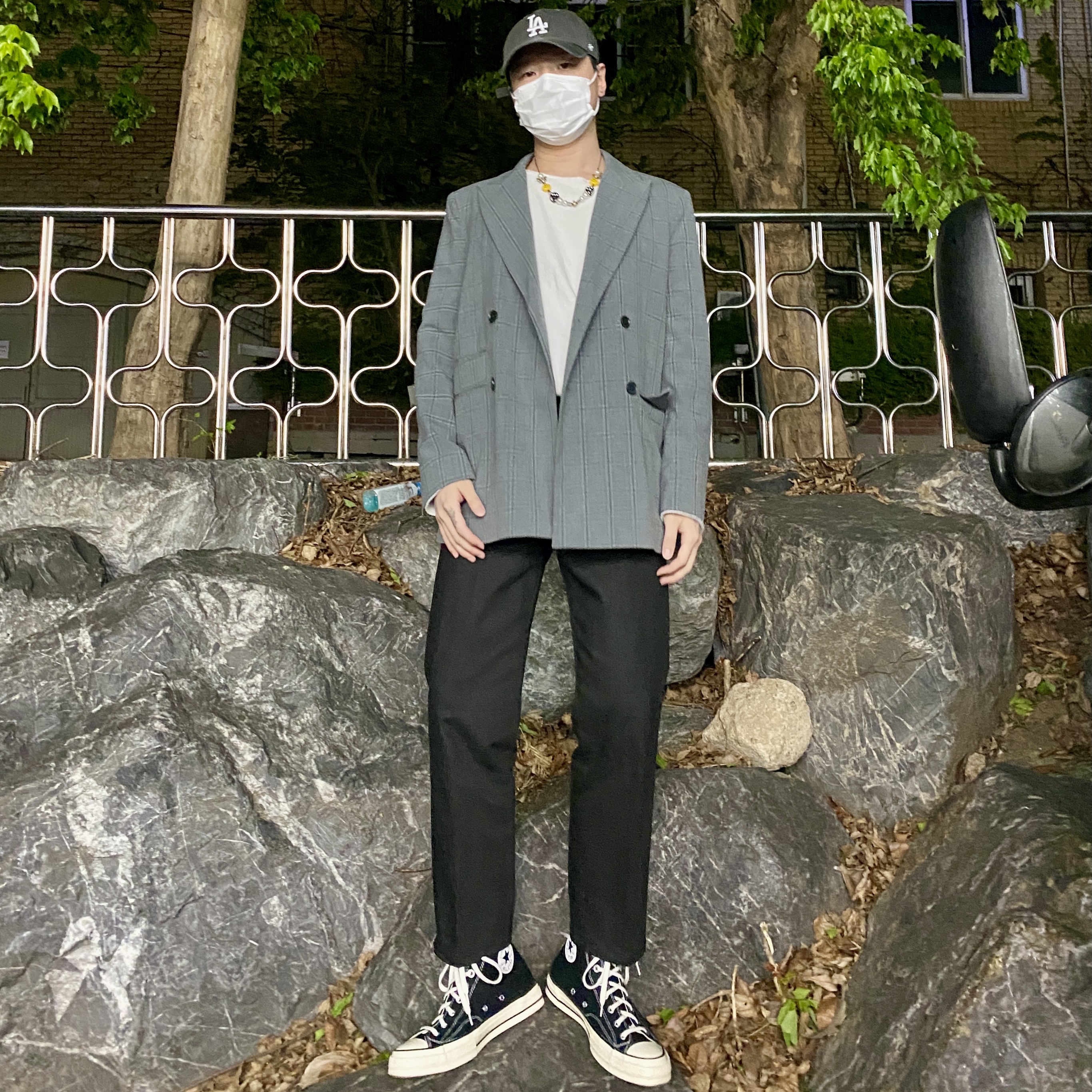 Converse Chuck 70 Hi Black 착용 스타일 - 2