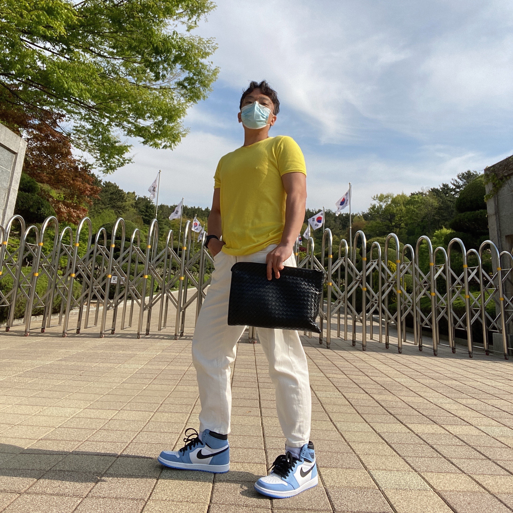 Jordan 1 Retro High OG University Blue 착용 스타일
