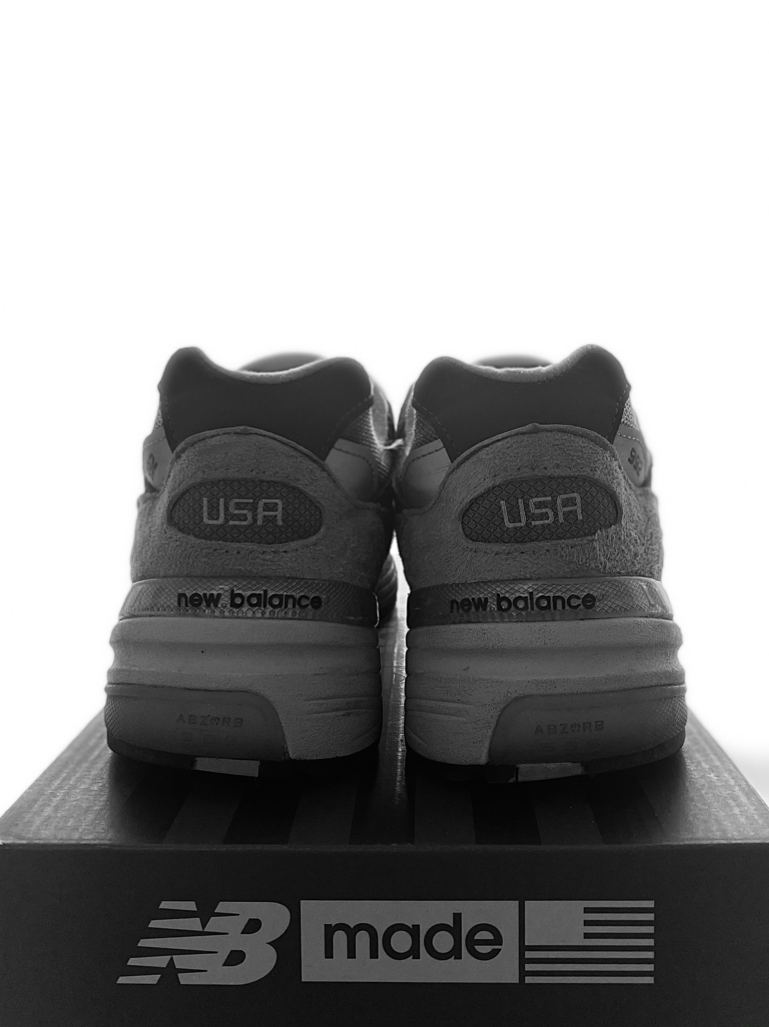 New Balance 992 Made in USA Grey - D Standard 착용 스타일 - 2