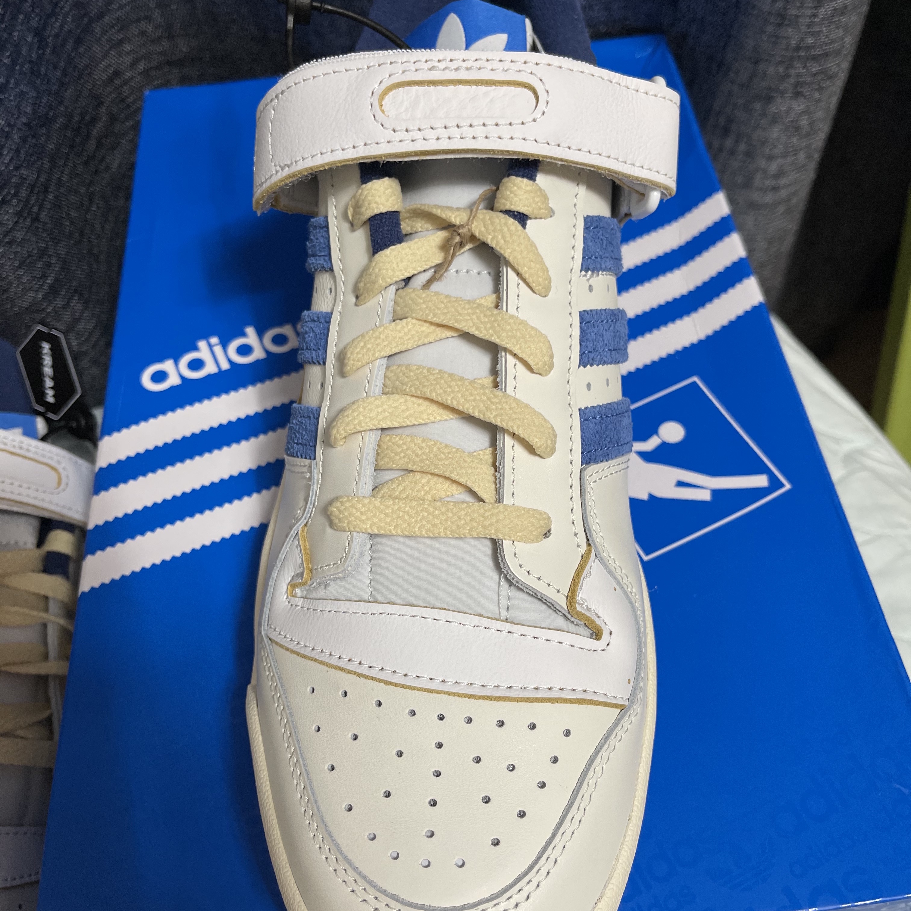Adidas OG Forum 84 Low Blue Thread 착용 스타일 - 3