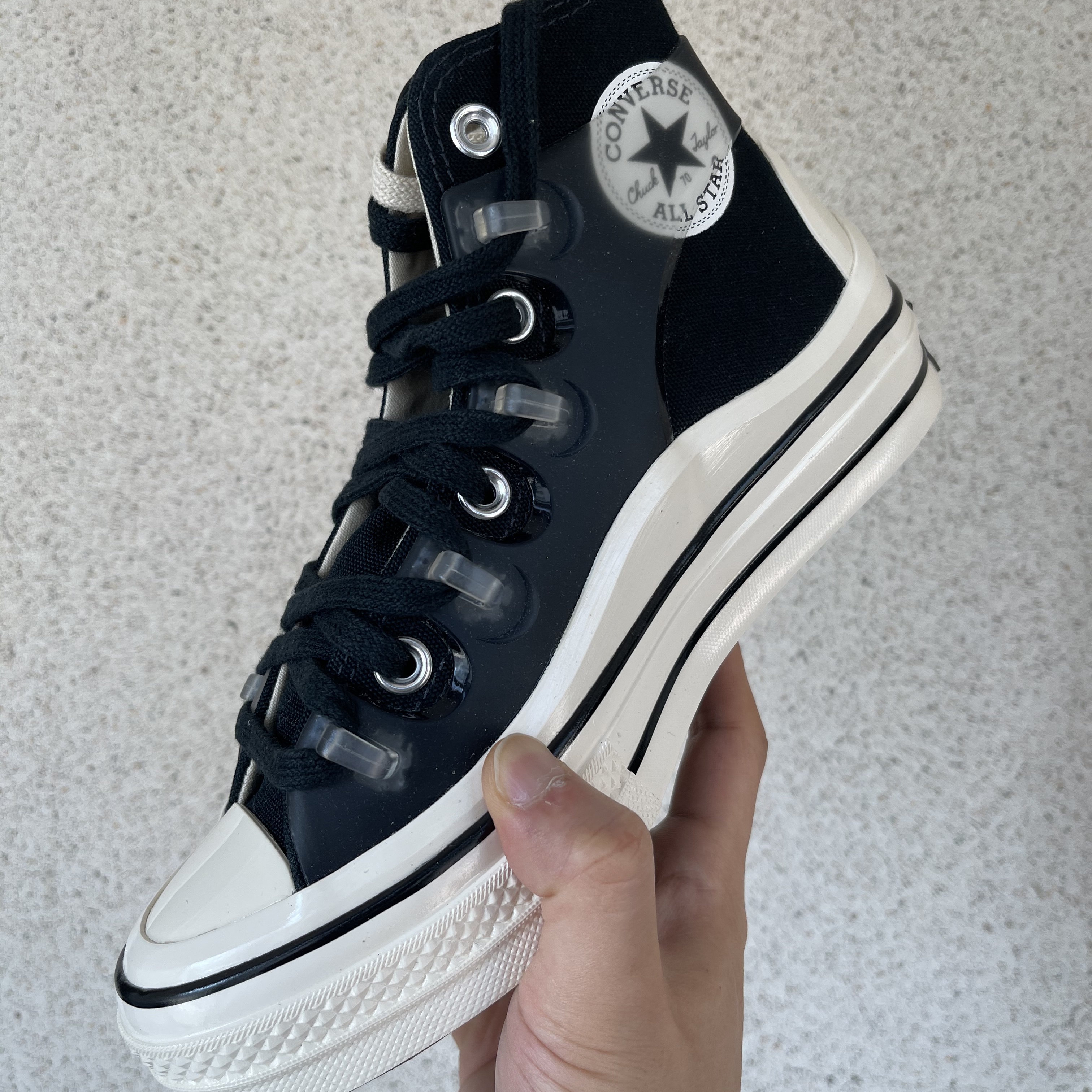 Converse x Kim Jones Chuck 70 Utility Wave High Black 착용 스타일 - 5