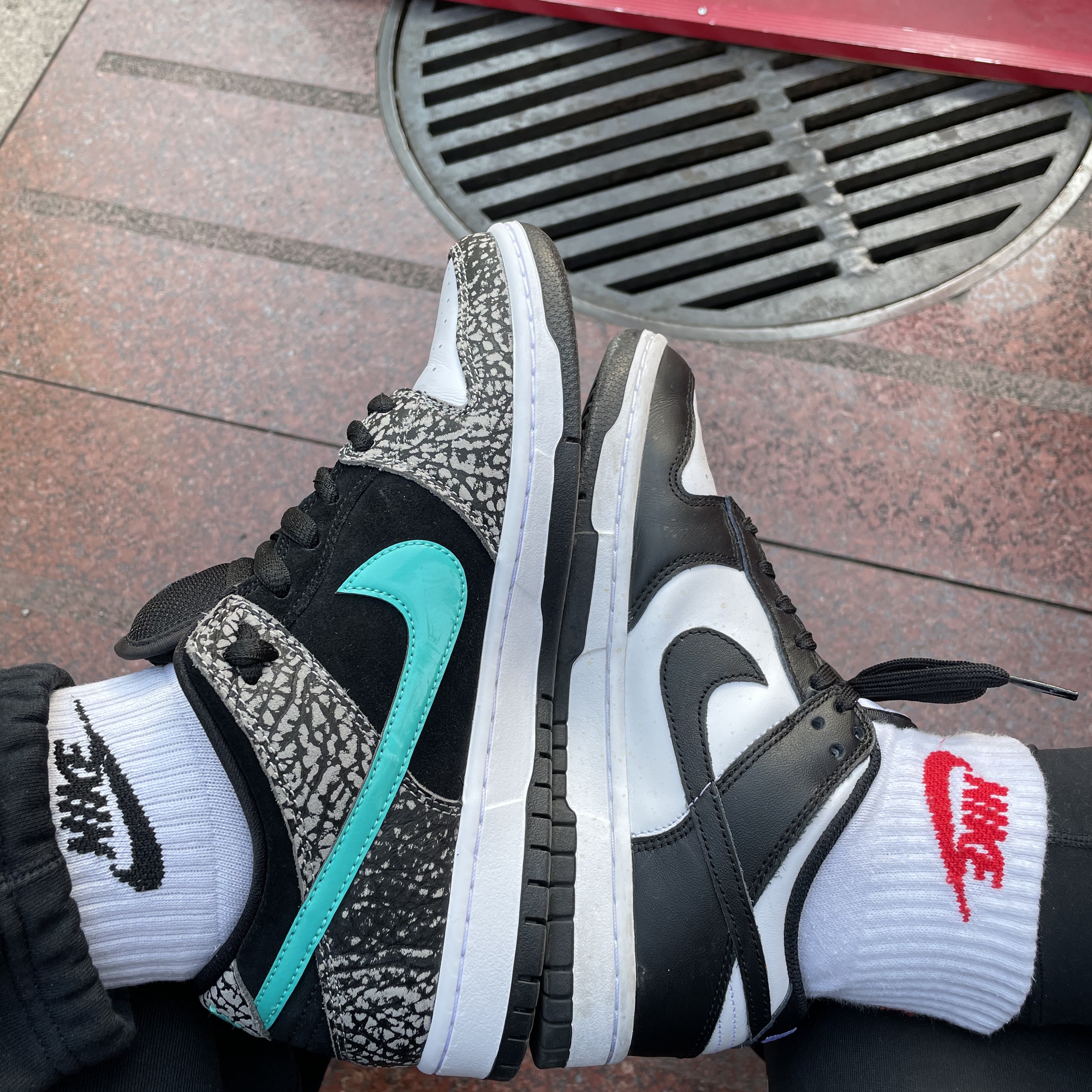Nike SB Dunk Low Pro Clear Jade, (W) Nike Dunk Low Black 착용 스타일